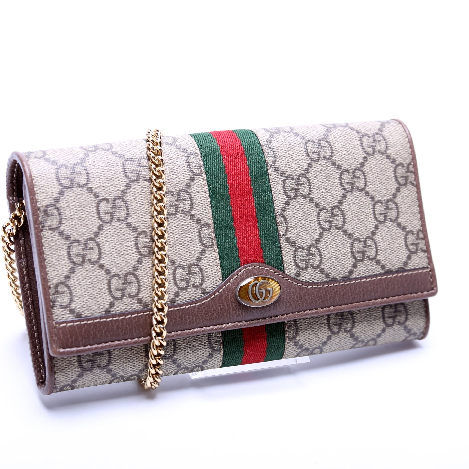 Gucci Ophidia GG Supreme Chain Wallet Case Chain Wallet