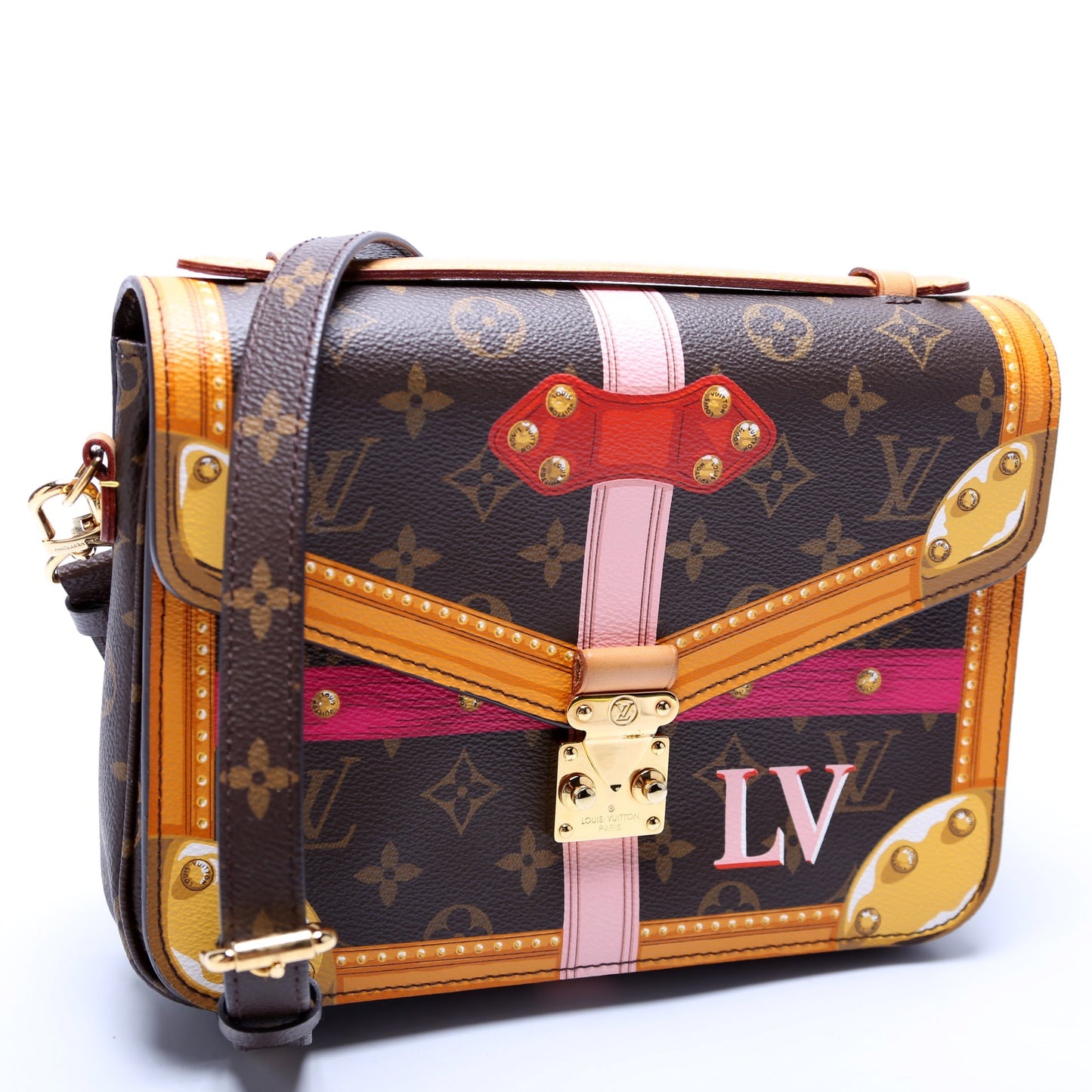 Louis Vuitton Pochette Metis Summer Trunks Monogram Clutch Bag