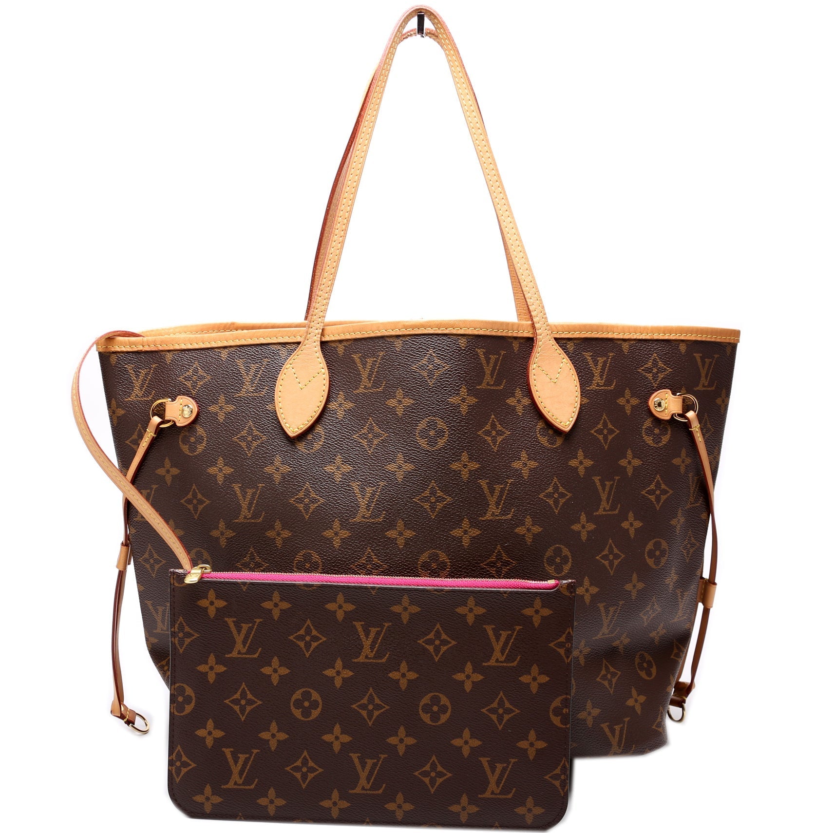 Louis Vuitton Neverfull w MM Monogram Wallet Case Monogram 21