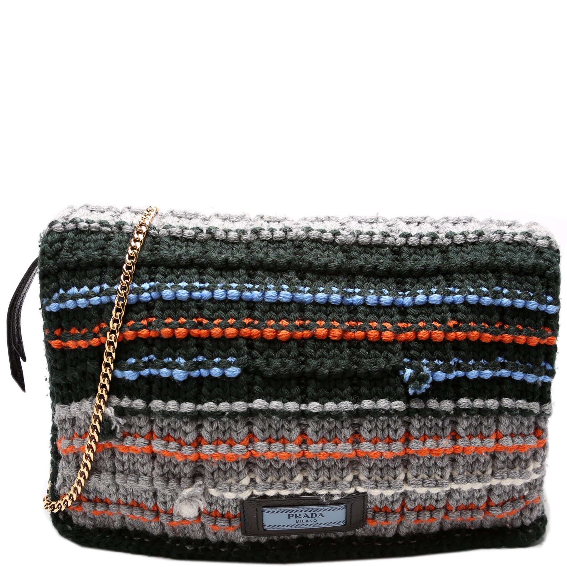 Prada Knit Wool Tessuto Tricot Bag Travel Bag
