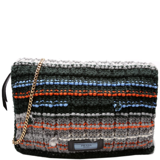 Prada Knit Wool Tessuto Tricot Bag Travel Bag