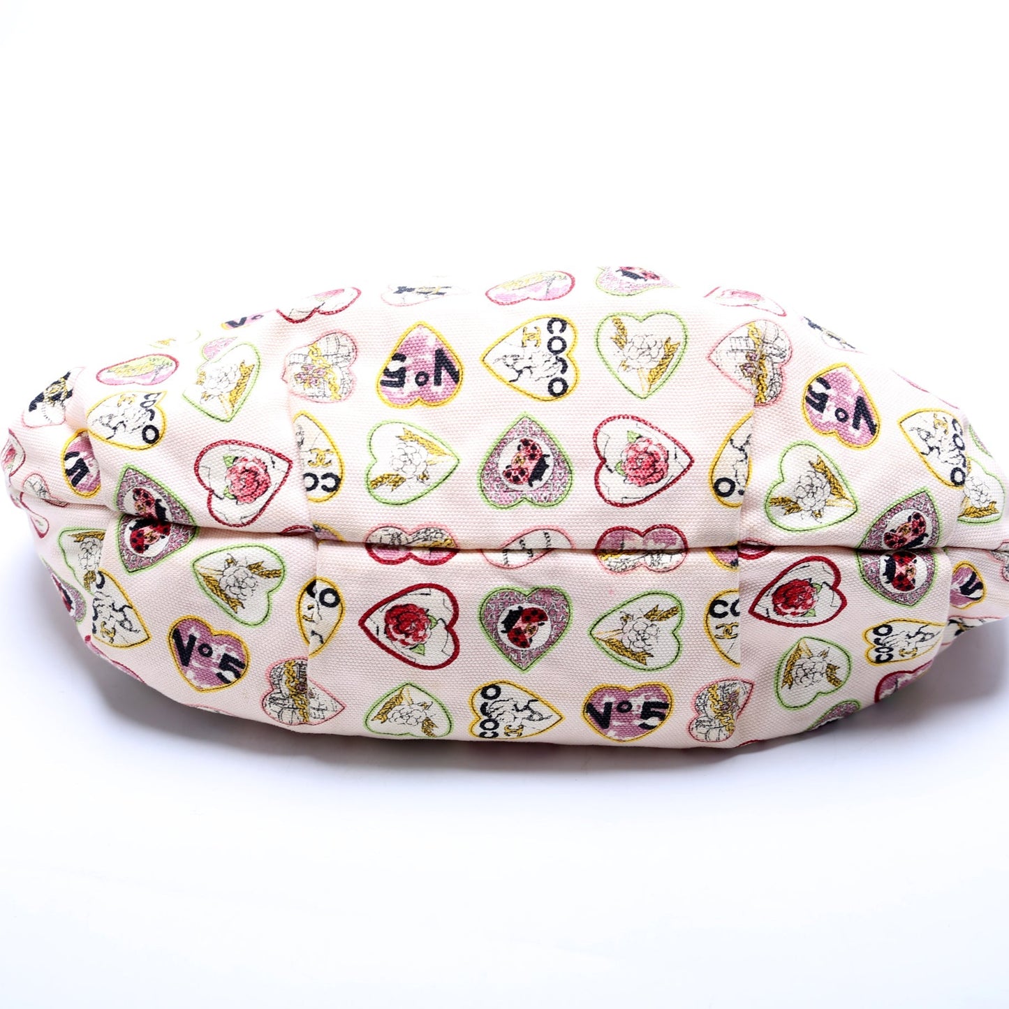 Chanel Coco Hearts 10M Canvas Shoulder Bag