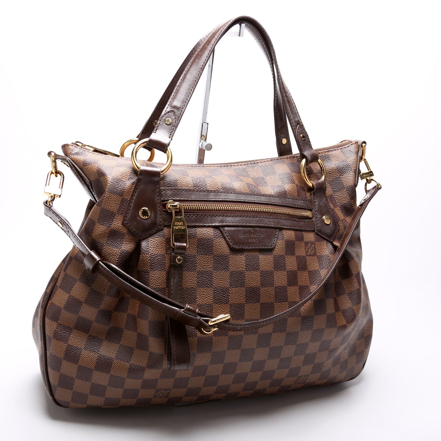 Louis Vuitton Evora MM Ebene Damier Handbag Damier Ebene