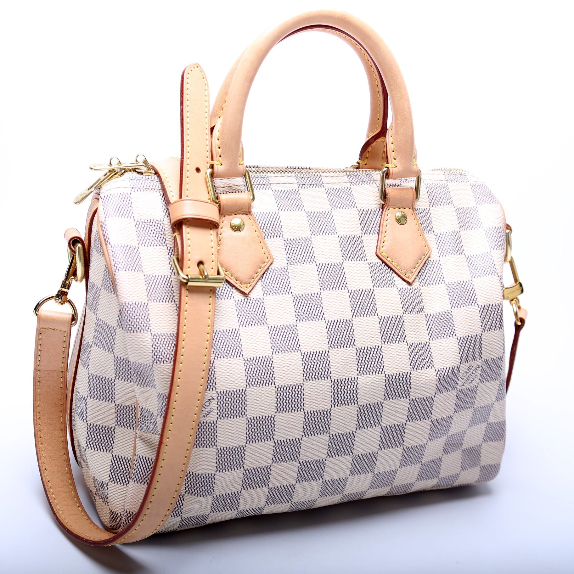 Louis Vuitton Speedy 25 Bandouliere Azur Damier Handbag Azur 2