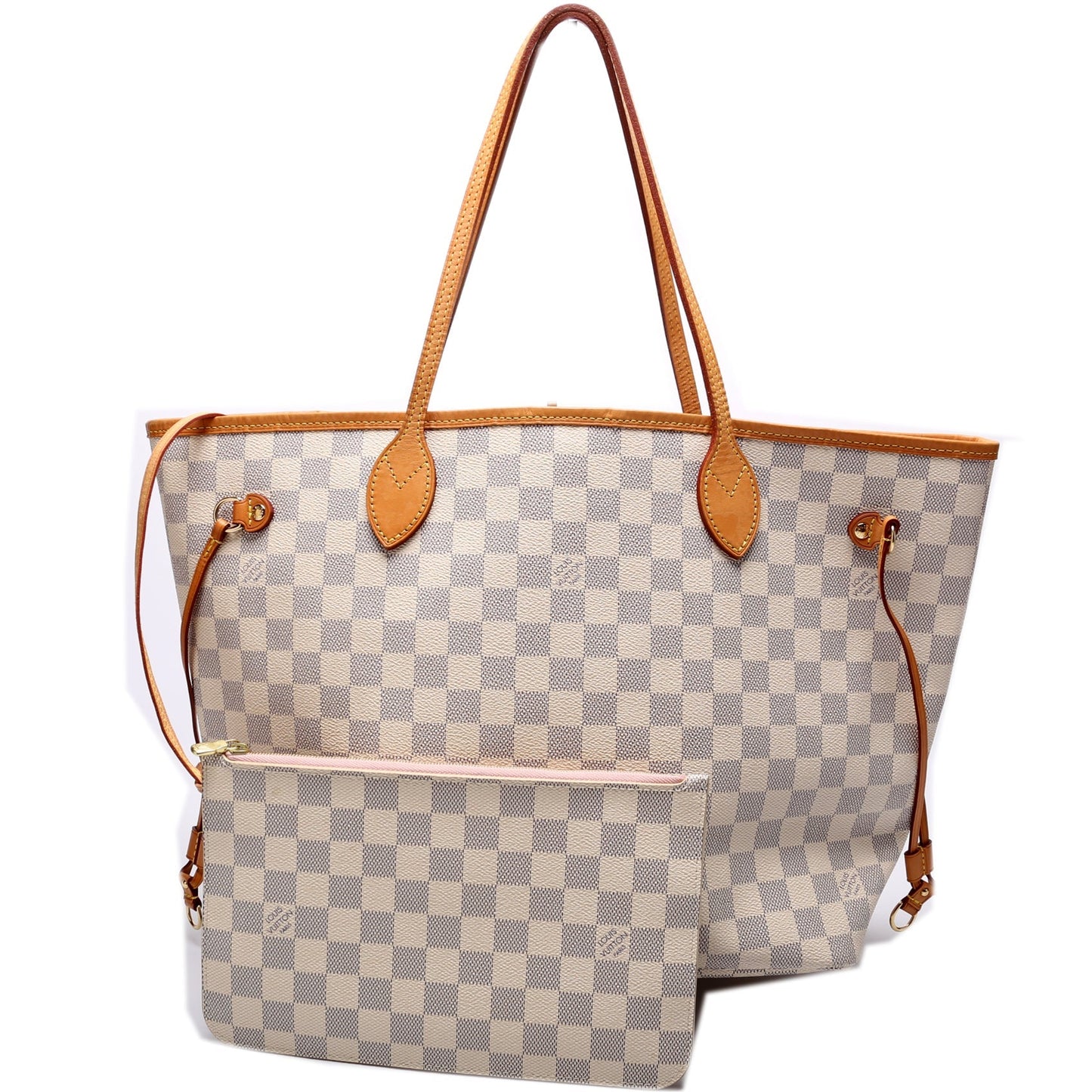 Louis Vuitton Neverfull W MM Azur Damier Wallet Case Azur 1