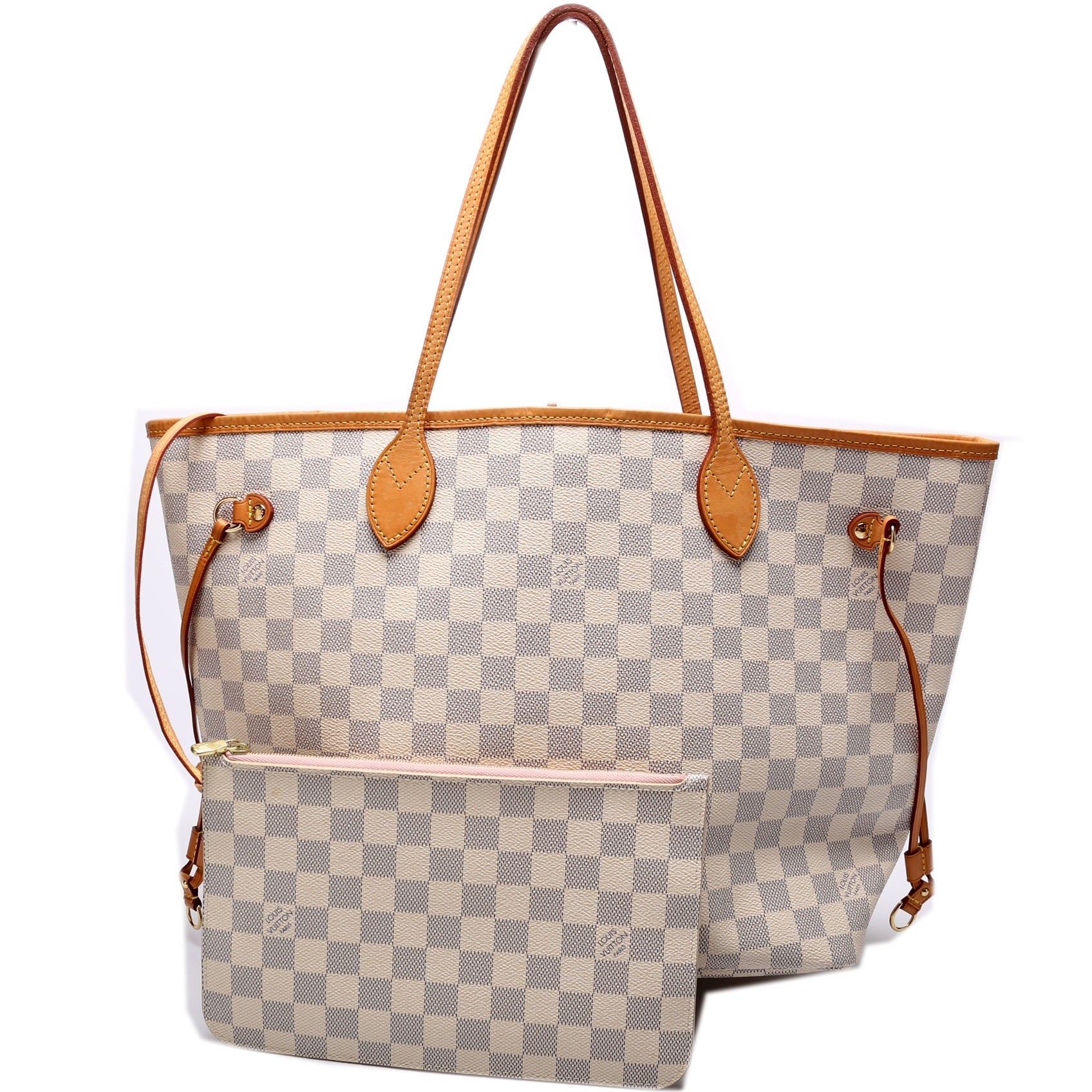 Louis Vuitton Neverfull W MM Azur Damier Wallet Case Azur 1