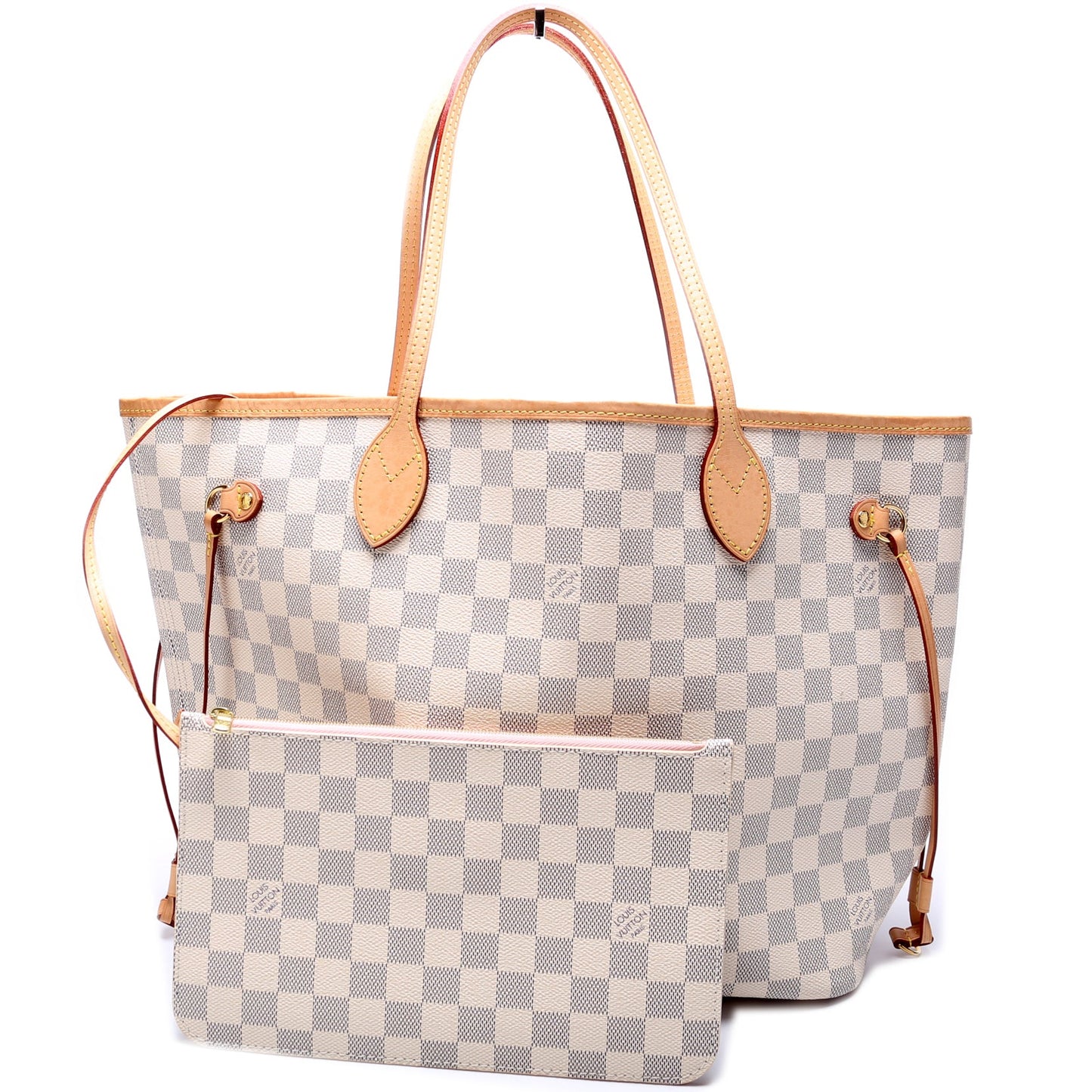 Louis Vuitton Neverfull W MM Azur Damier Wallet Case Azur 6