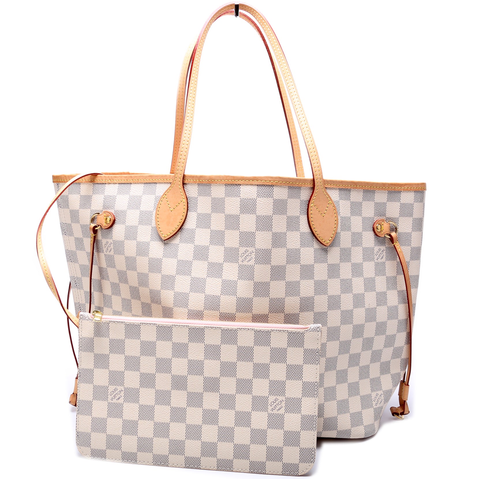 Louis Vuitton Neverfull W MM Azur Damier Wallet Case Azur 6