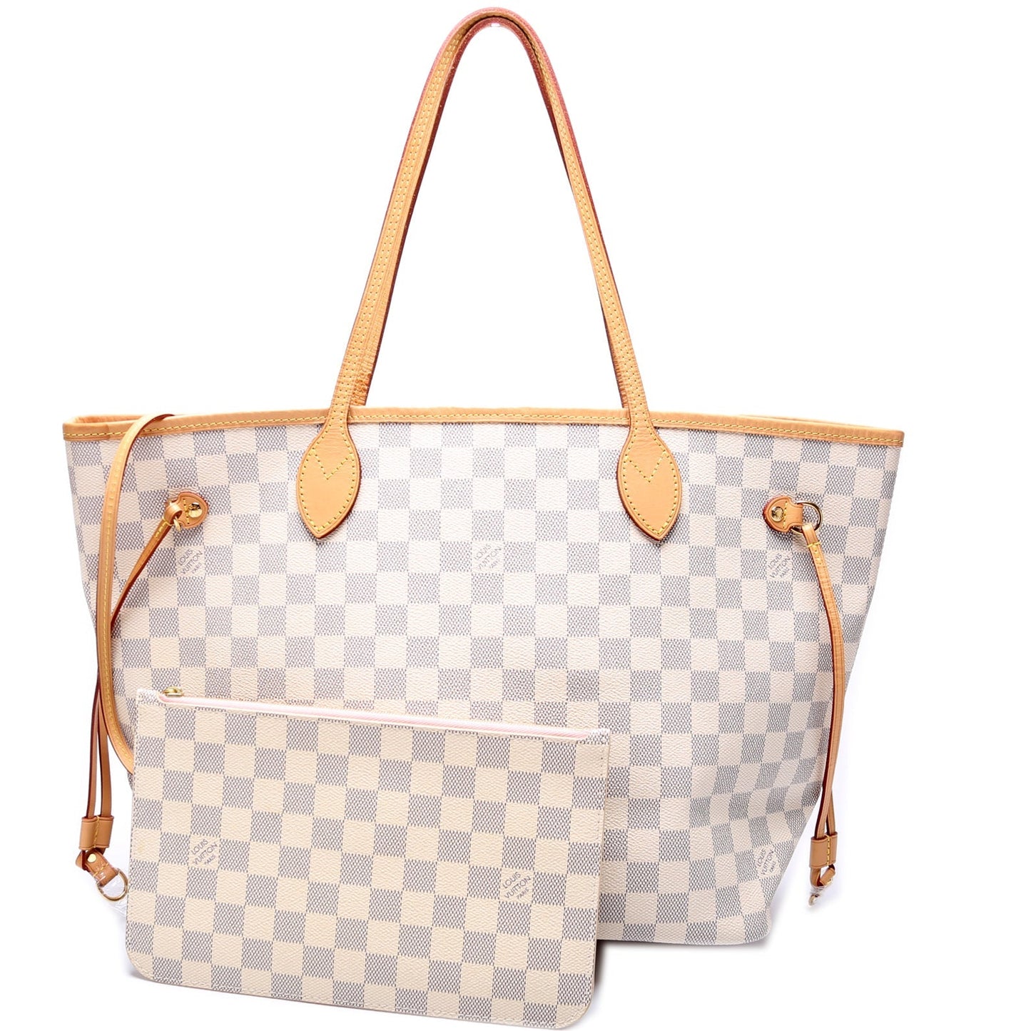 Louis Vuitton Neverfull w MM Azur Damier Wallet Case Azur 8