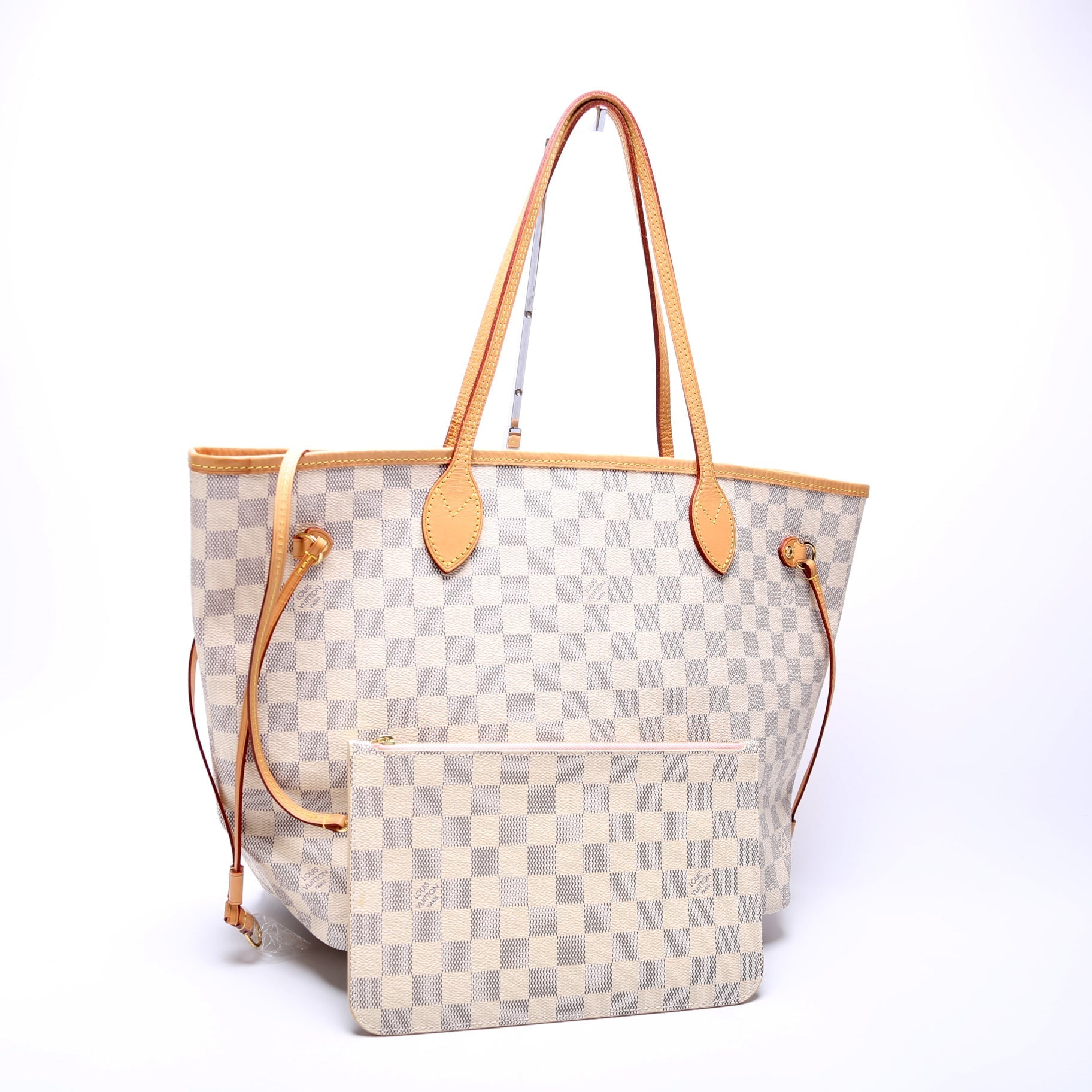 Louis Vuitton Neverfull w MM Azur Damier Wallet Case Azur 8