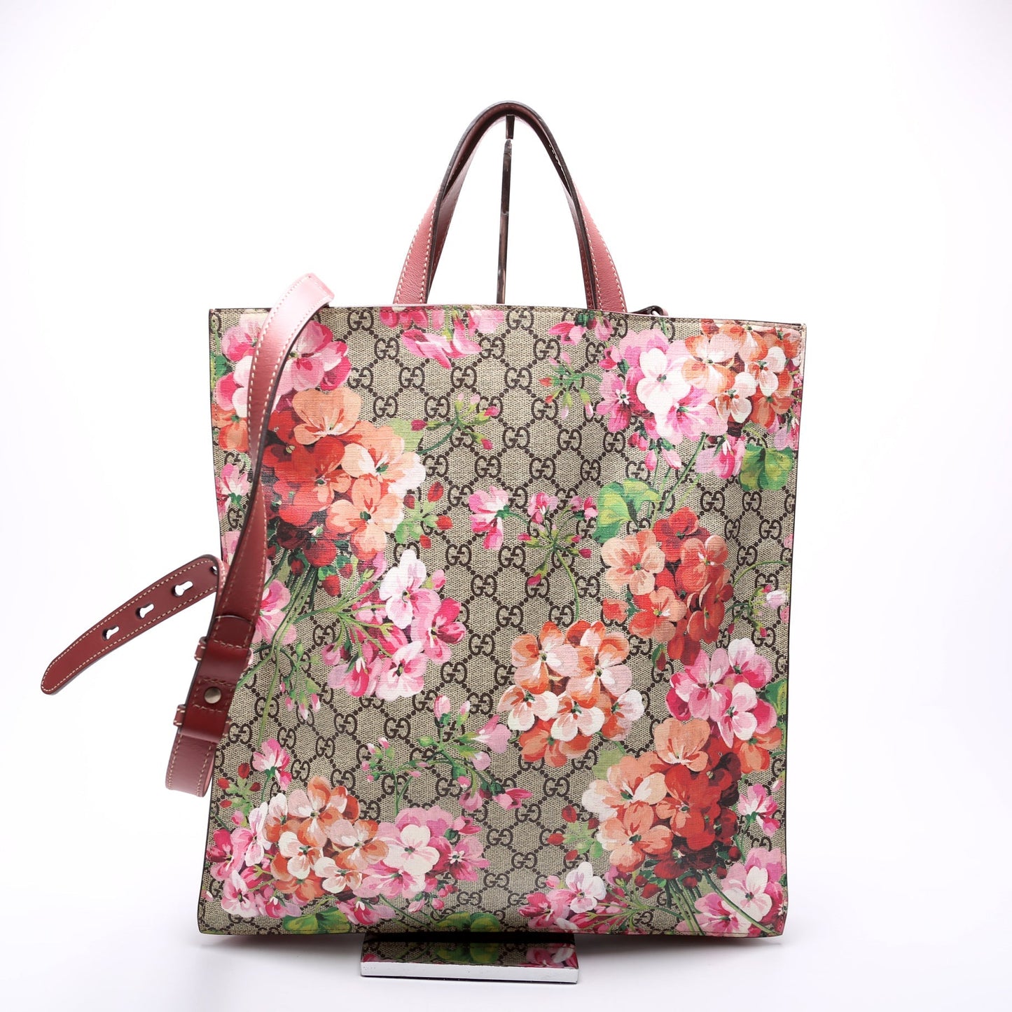 Gucci Soft GG Supreme Blooms Vertical Tote Bag