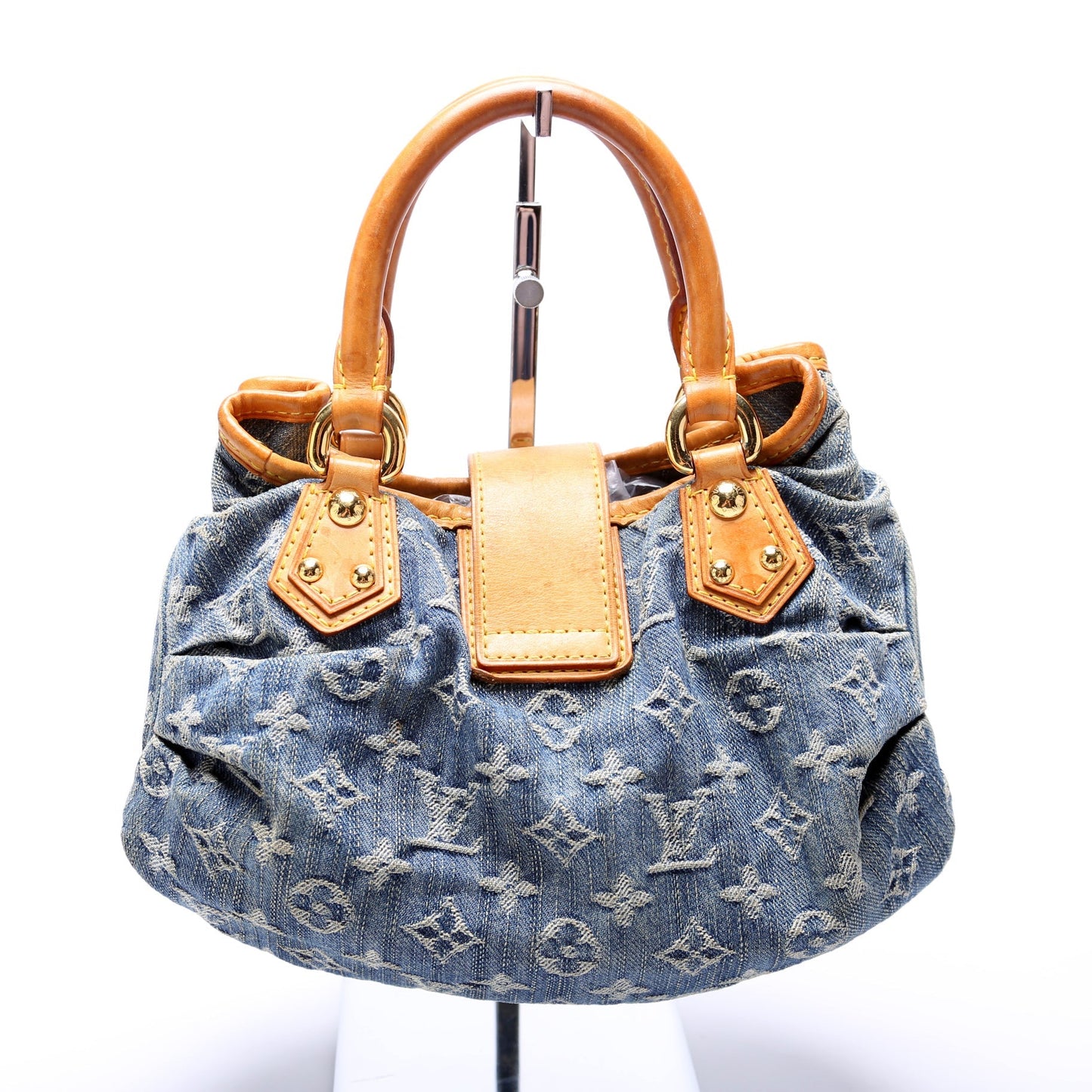 Louis Vuitton Pleaty Denim Monogram Handbag