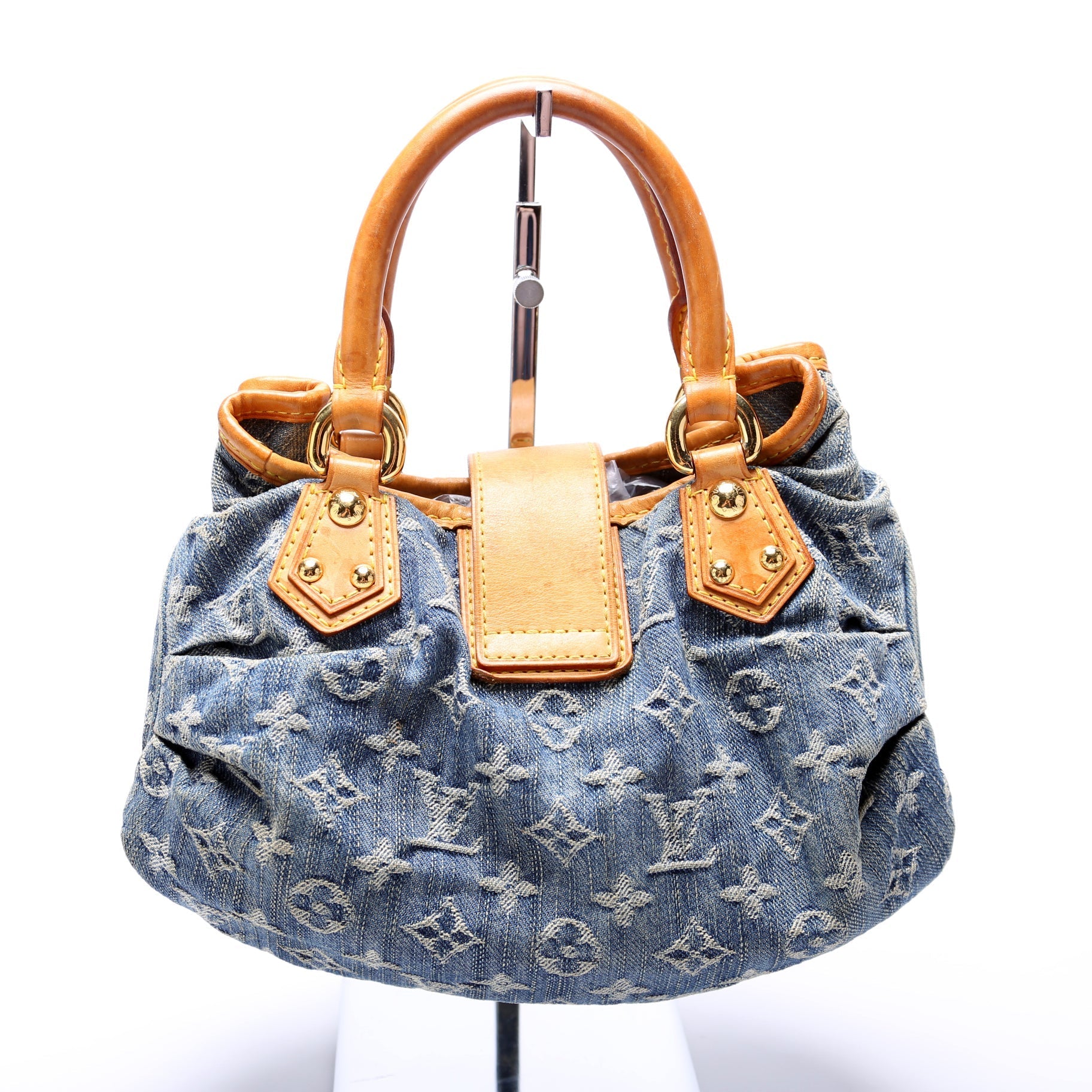 Louis Vuitton Pleaty Denim Monogram Handbag