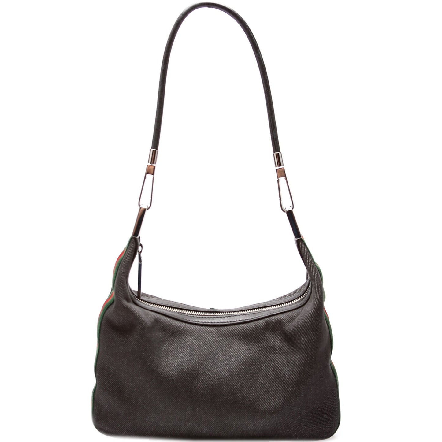 Gucci Web Clasp Canvas Shoulder Bag