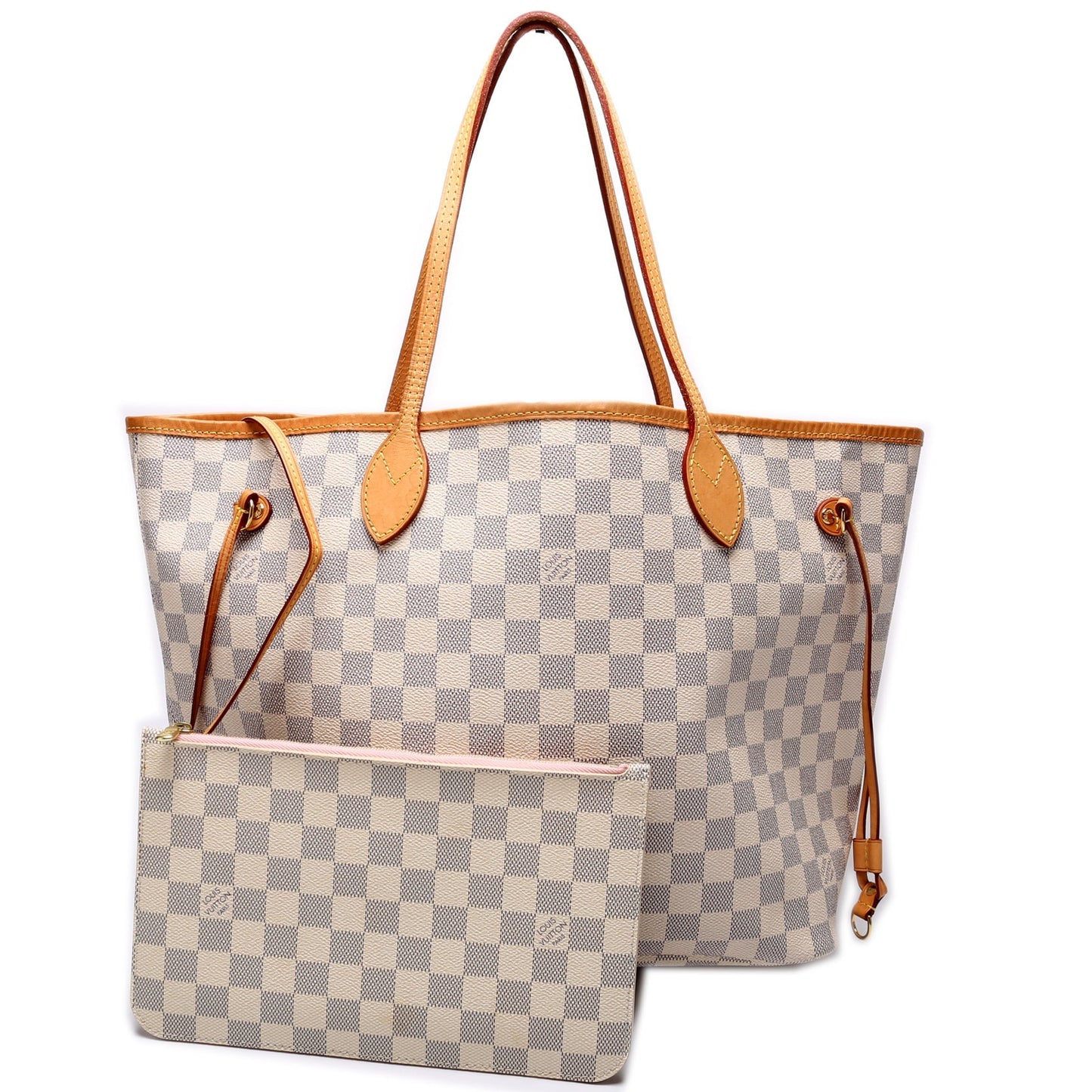 Louis Vuitton Neverfull w MM Azur Damier Wallet Case Azur 7