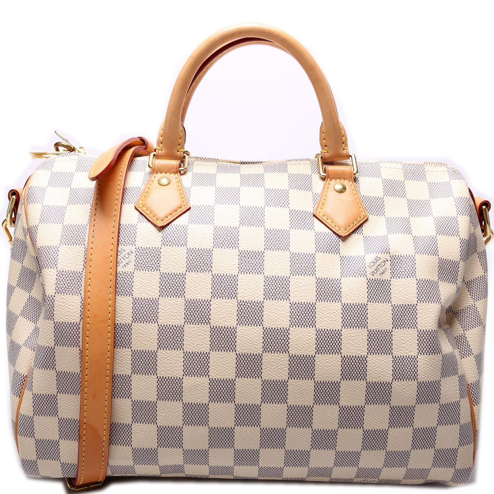 Louis Vuitton Speedy 30 Bandouliere Azur Damier Handbag Azur 15