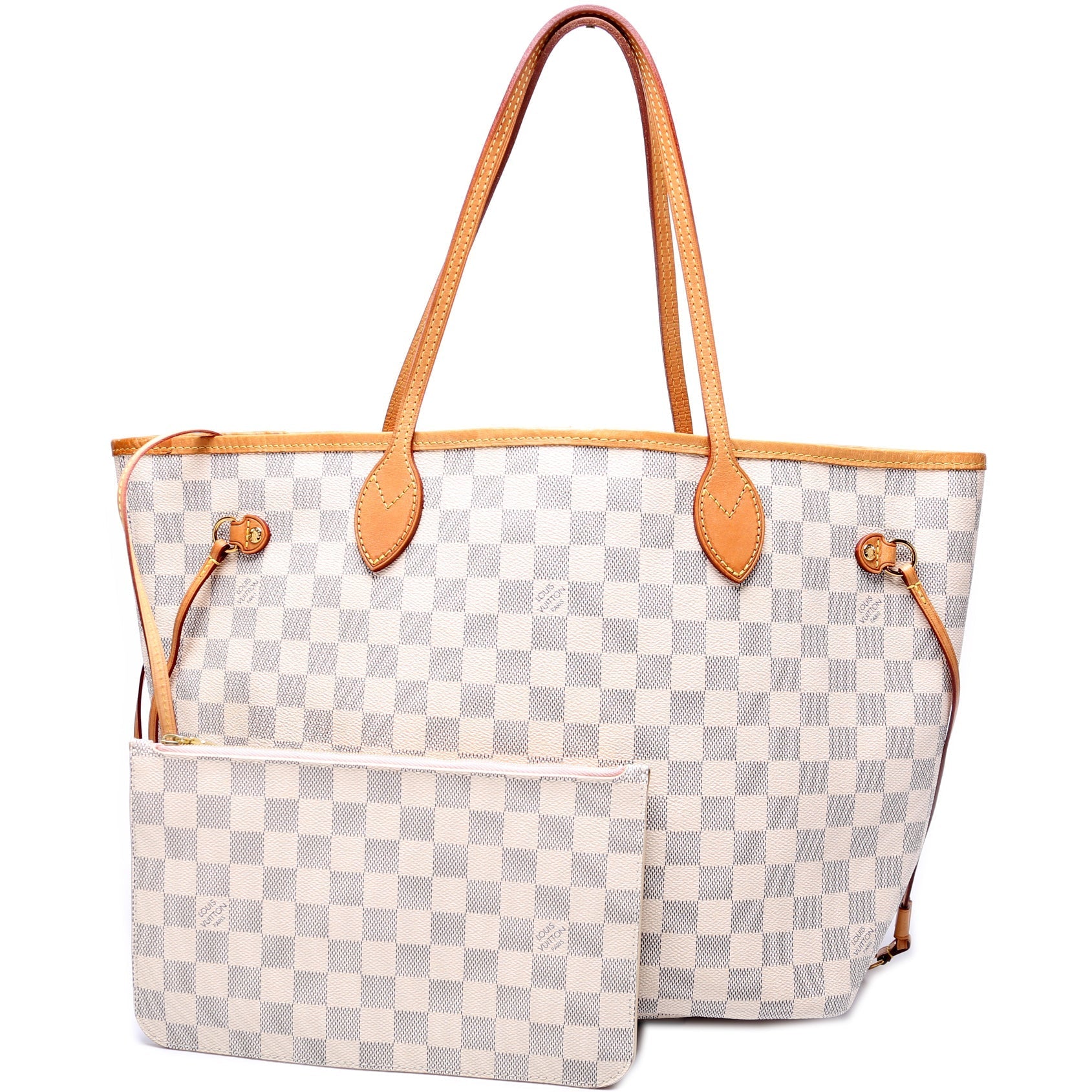 Louis Vuitton Neverfull w MM Azur Damier Wallet Case Azur 11