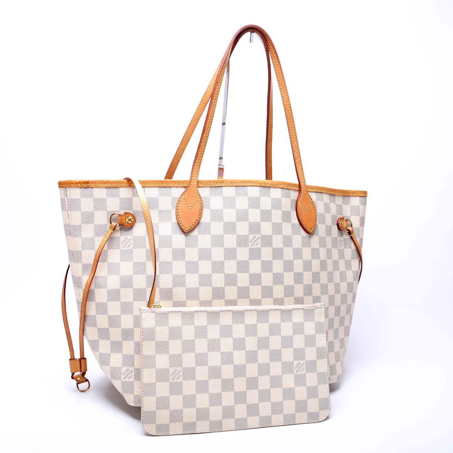 Louis Vuitton Neverfull w MM Azur Damier Wallet Case Azur 11