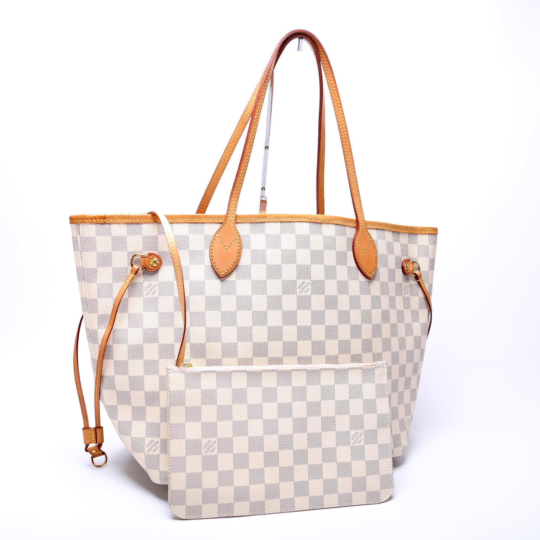 Louis Vuitton Neverfull w MM Azur Damier Wallet Case Azur 11