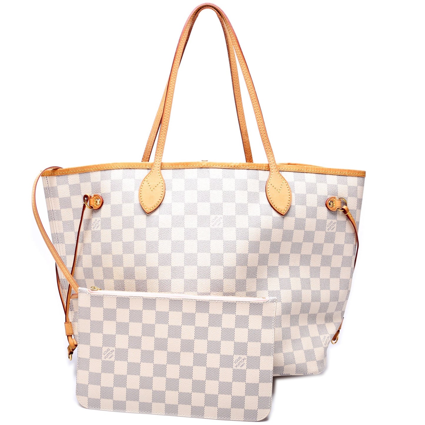 Louis Vuitton Neverfull w MM Azur Damier Wallet Case Azur 10