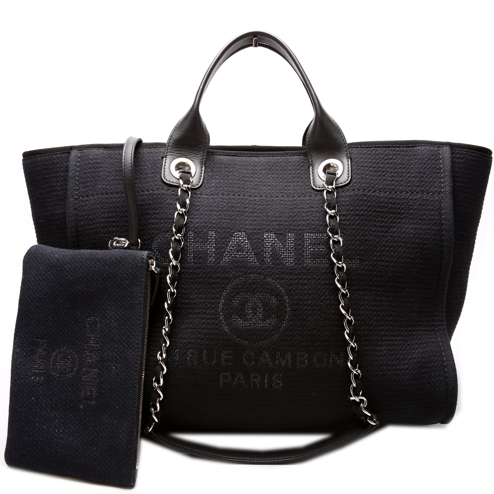 Chanel Deauville Mixed Fibers Handbag
