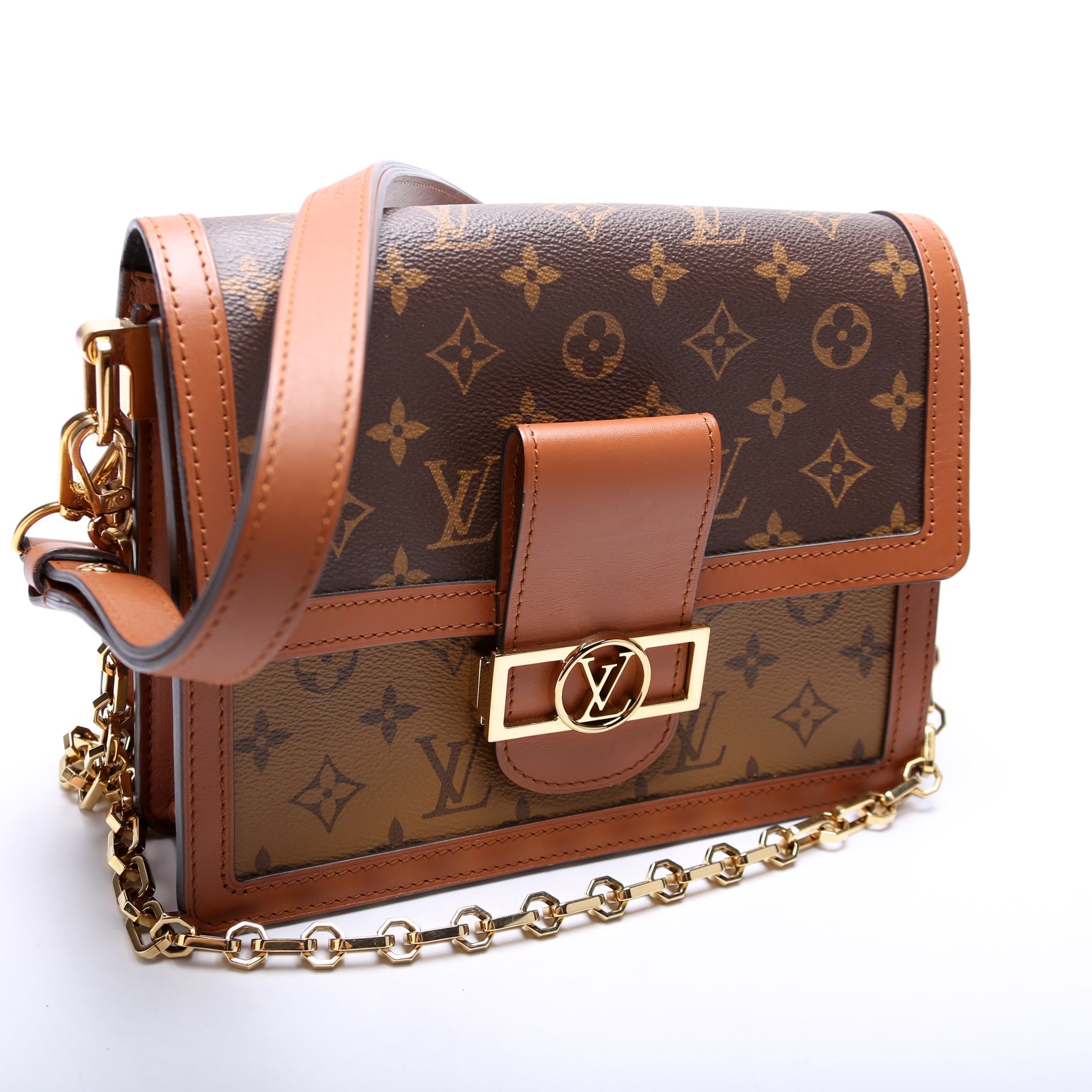 Louis Vuitton Dauphine MM Reverse Monogram Handbag Reverse Monogram