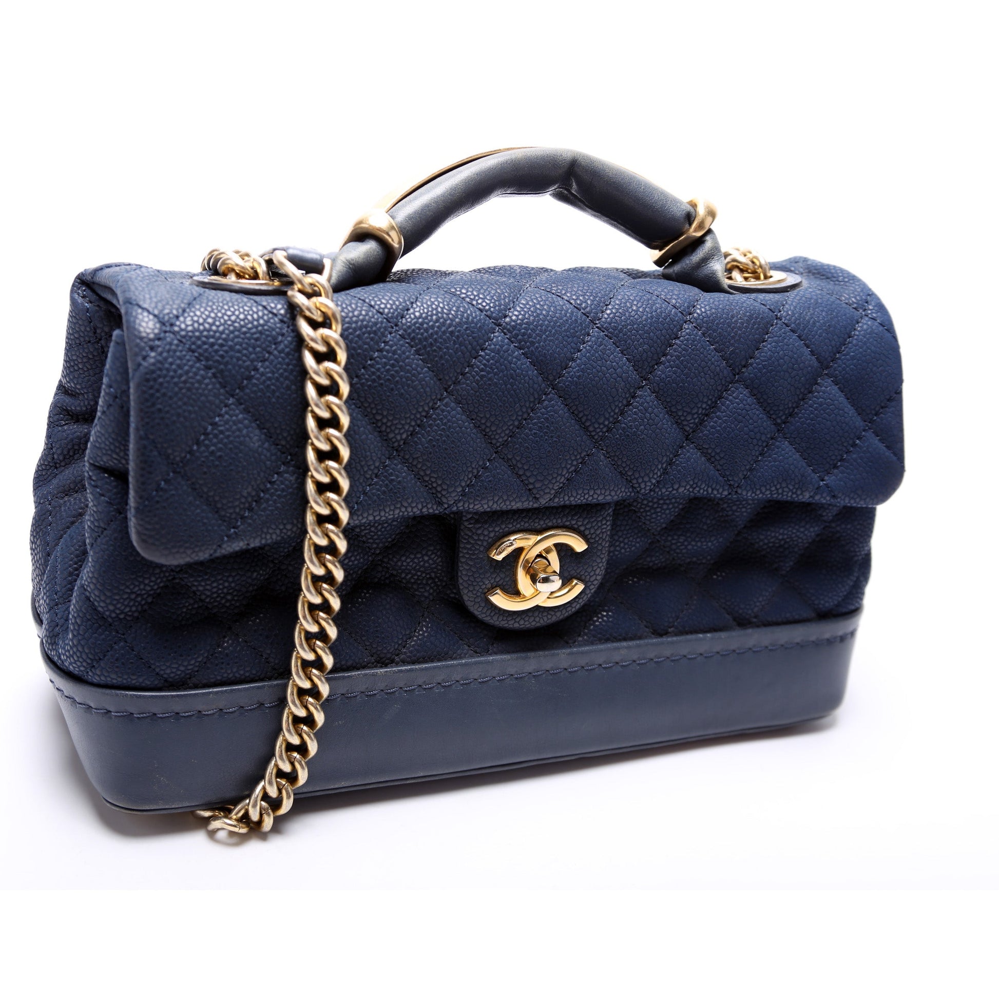 Chanel Globe Trotter Quilted Caviar 18M Handbag