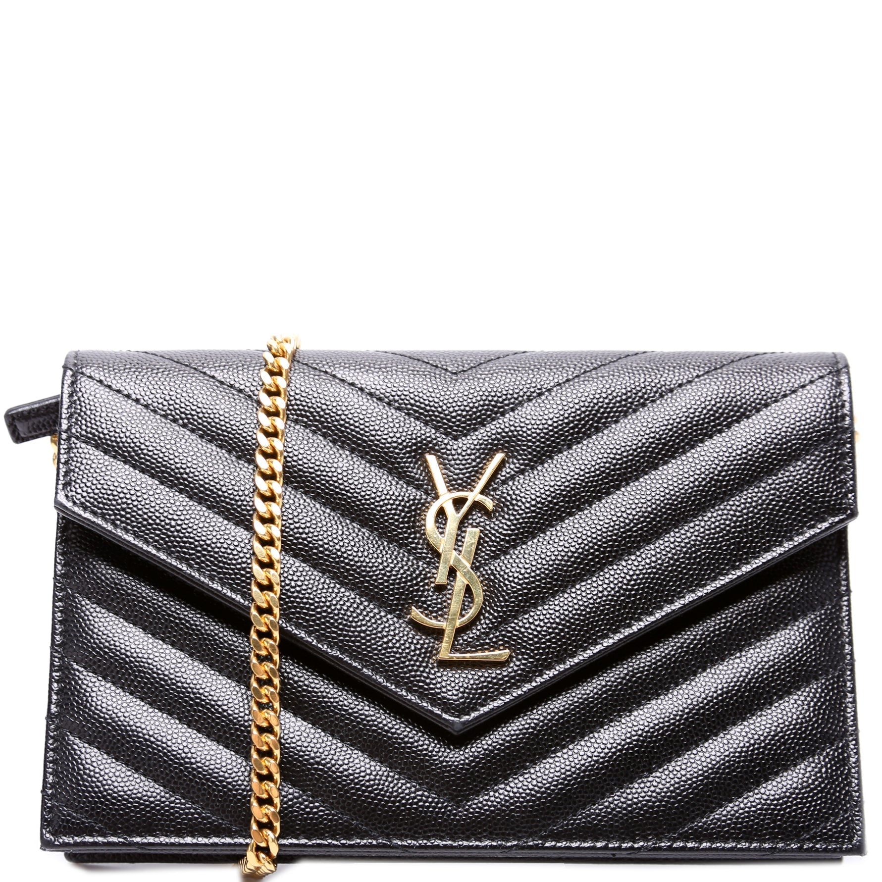 YSL Saint Laurent Envelope Wallet Bag Chain Travel Bag Chain Wallet 5