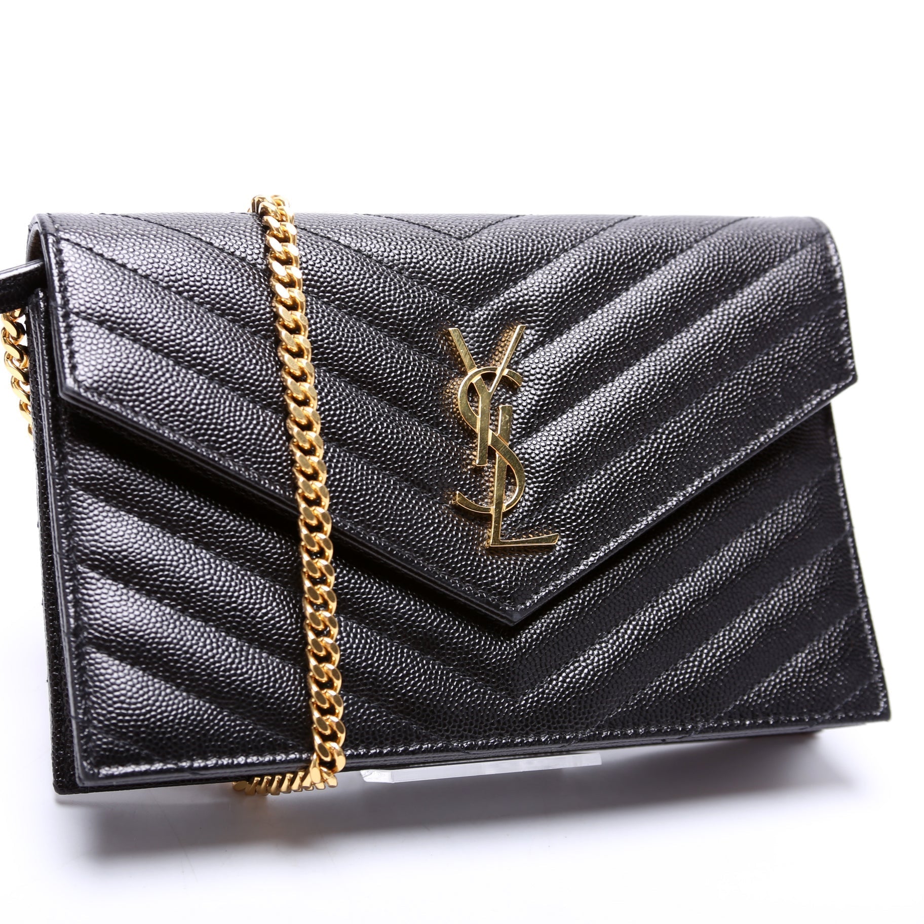 YSL Saint Laurent Envelope Wallet Bag Chain Travel Bag Chain Wallet 5