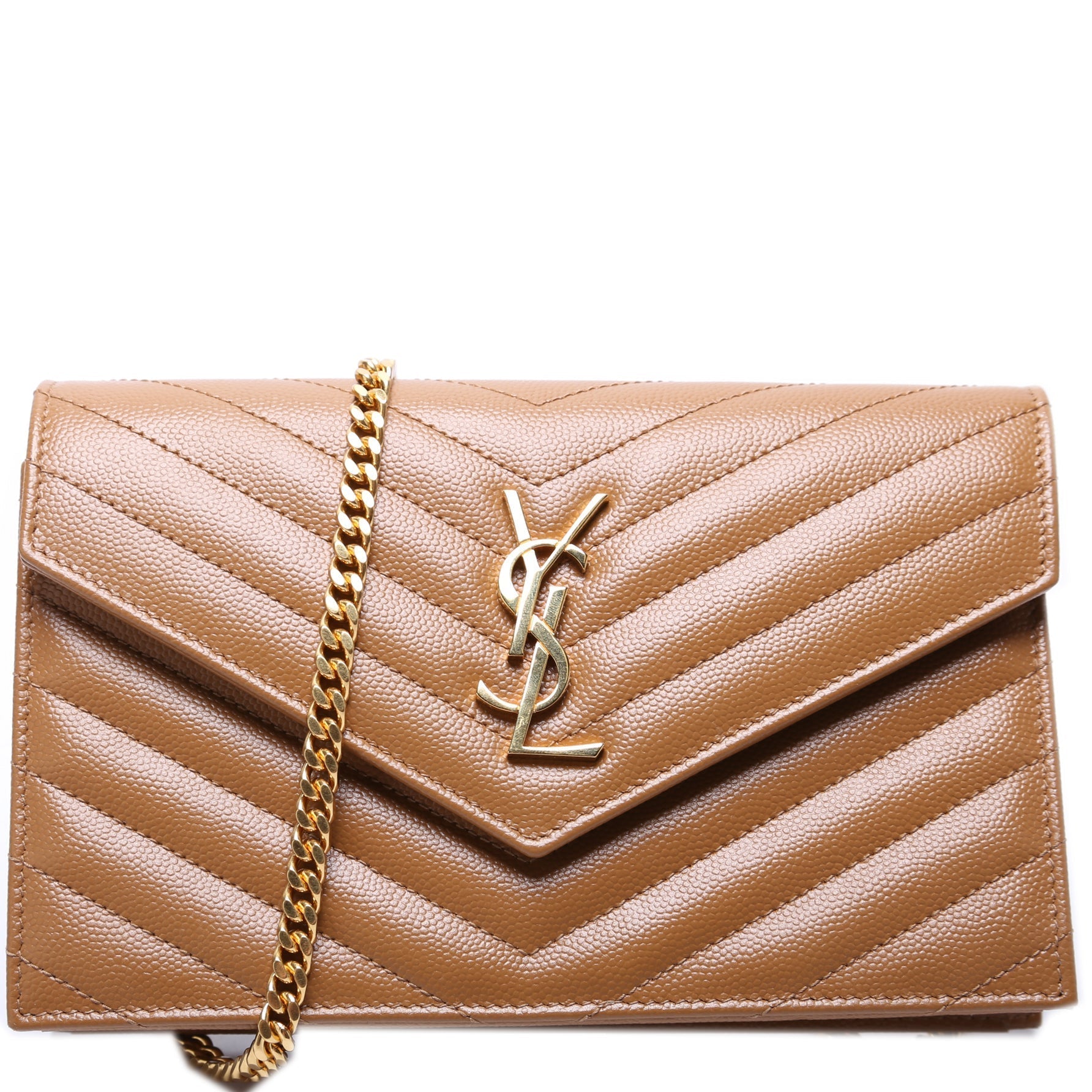 YSL Saint Laurent Envelope Wallet Bag Chain Travel Bag Chain Wallet 6
