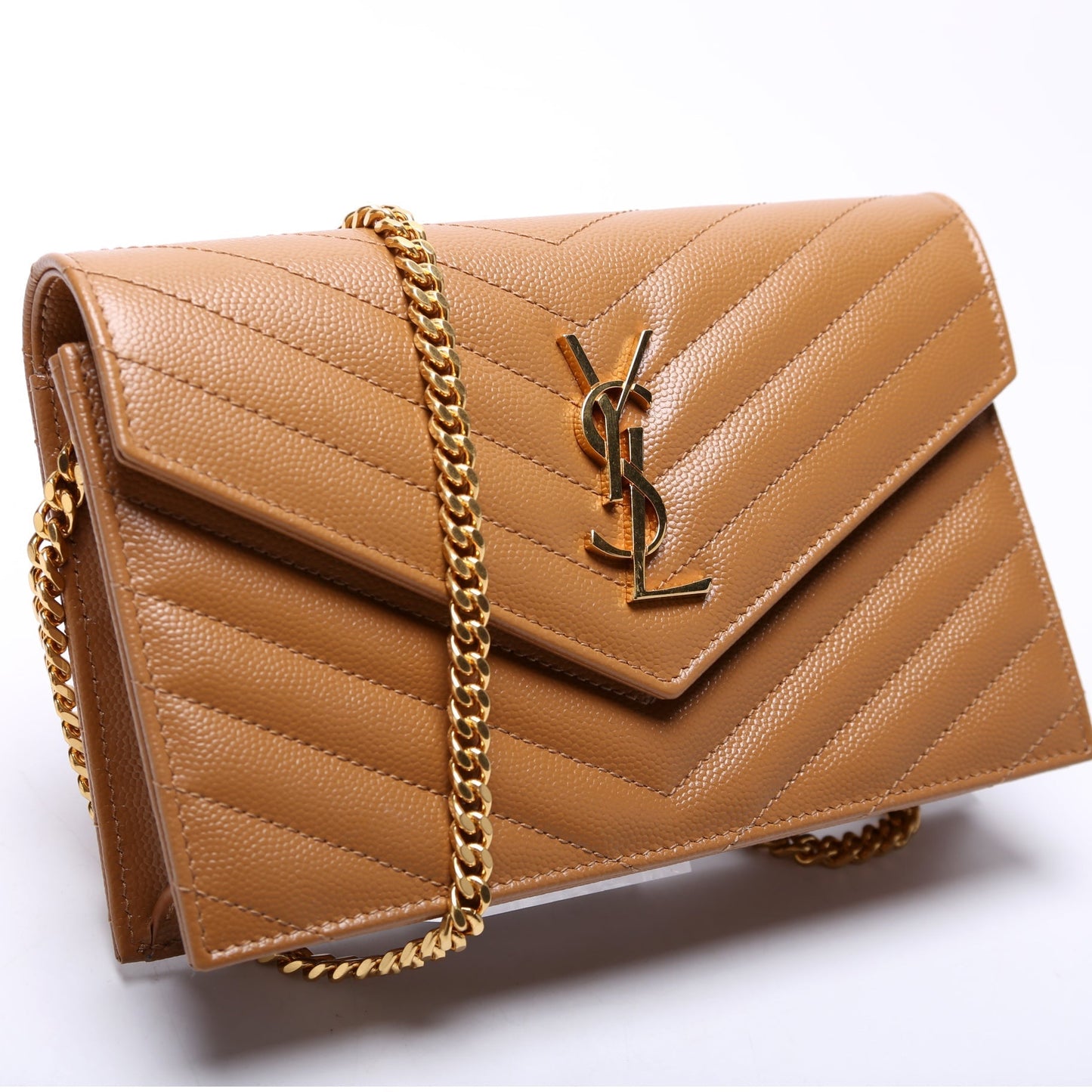YSL Saint Laurent Envelope Wallet Bag Chain Travel Bag Chain Wallet 6