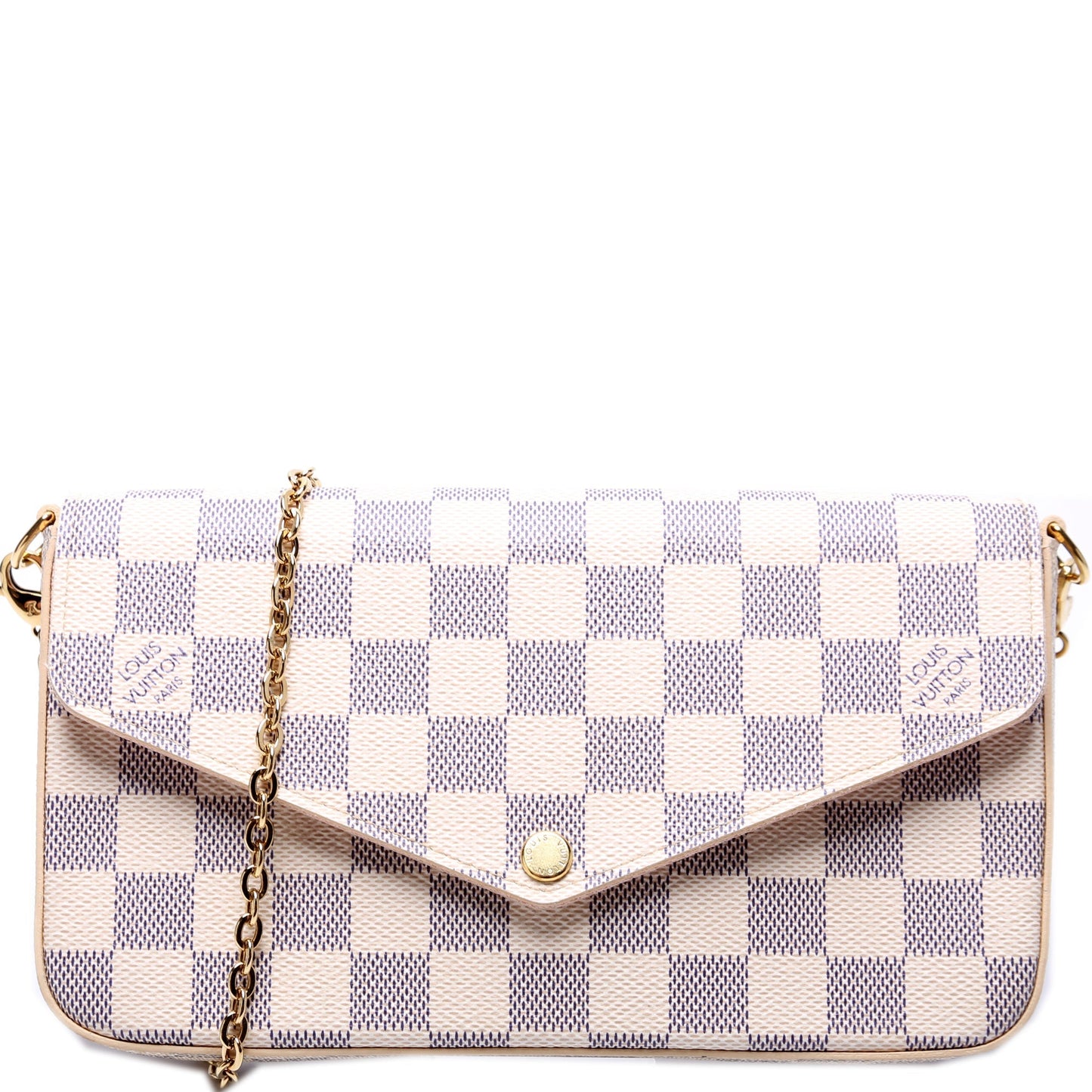 Louis Vuitton Pochette Felicie Azur Damier Clutch Bag Azur 2