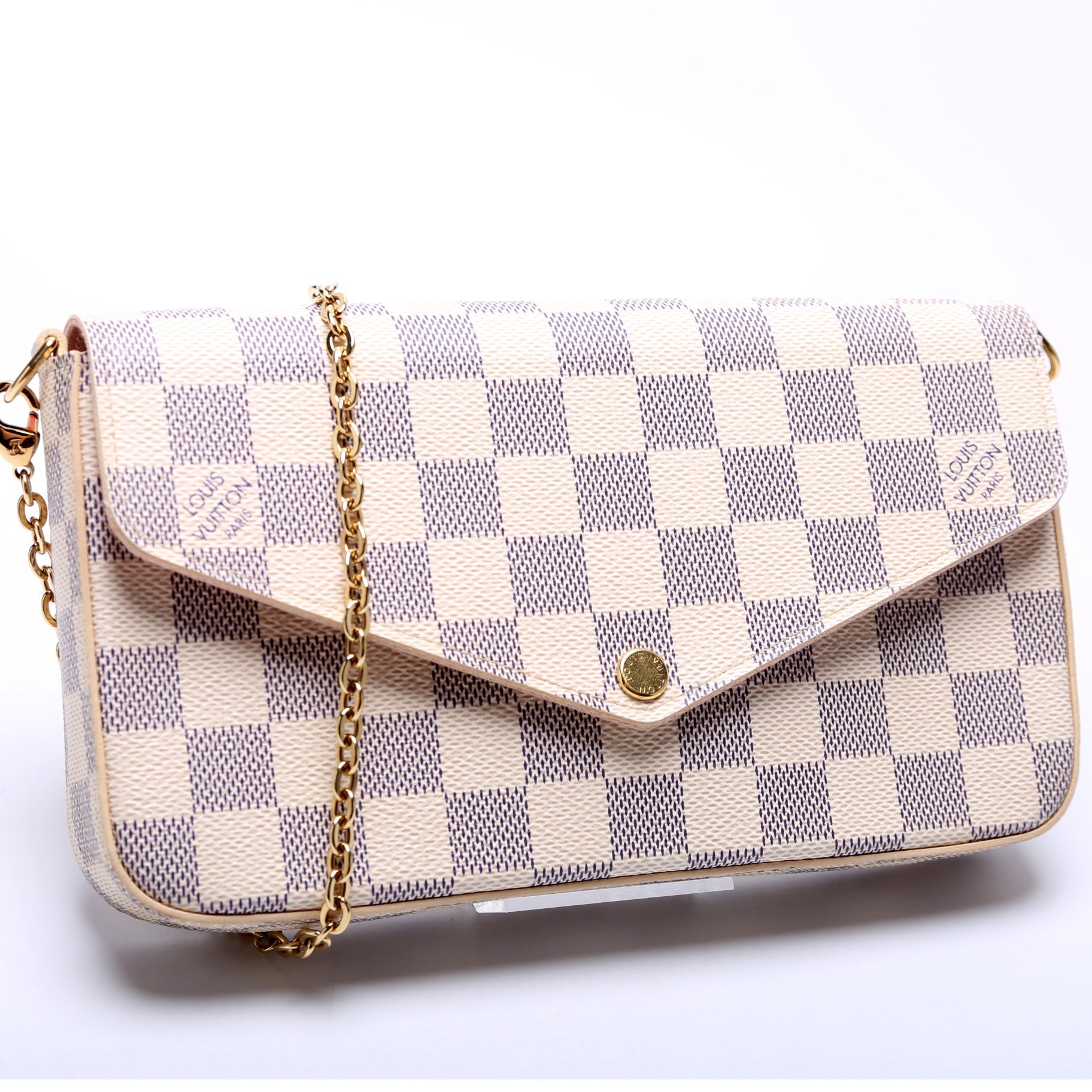 Louis Vuitton Pochette Felicie Azur Damier Clutch Bag Azur 2