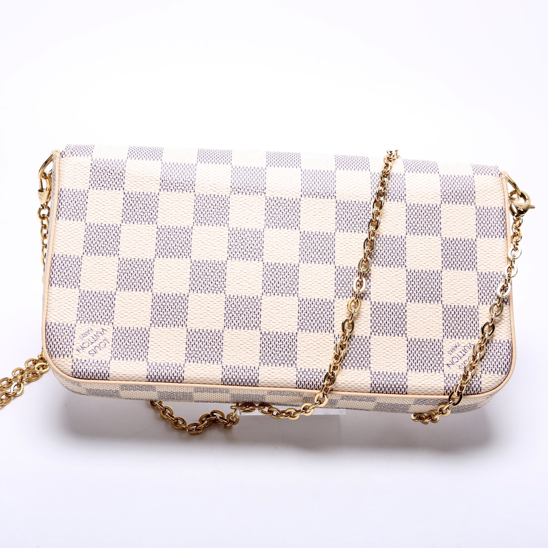 Louis Vuitton Pochette Felicie Azur Damier Clutch Bag Azur 2