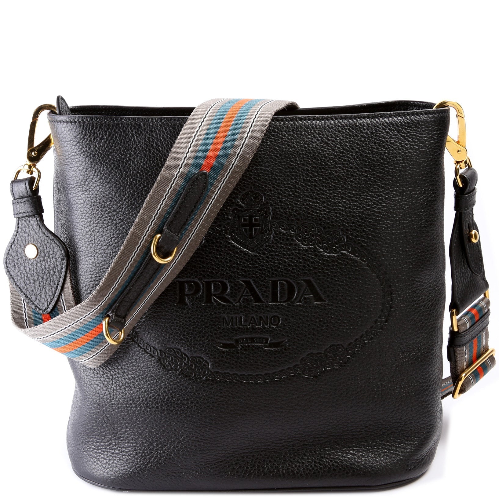 Prada Vitello Phenix Bag Bucket Bucket Bag