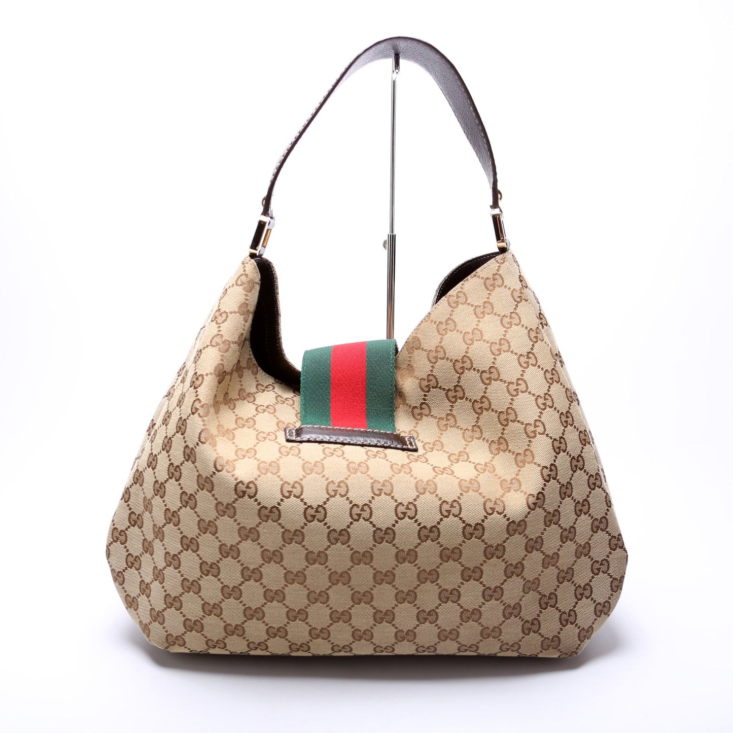 Gucci GG Web Canvas Shoulder Bag Hobo 1