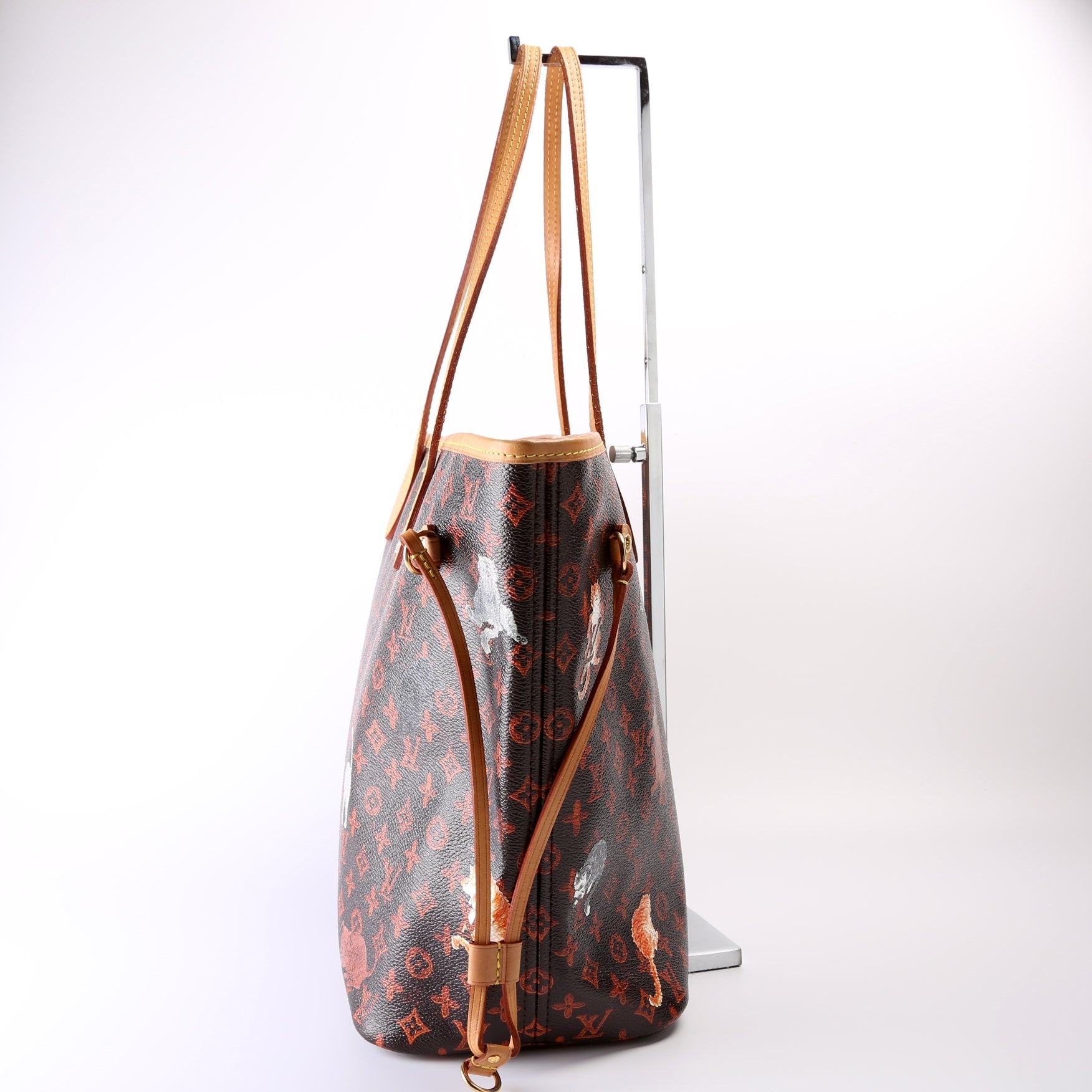 Louis Vuitton Neverfull w MM Catogram Wallet Case