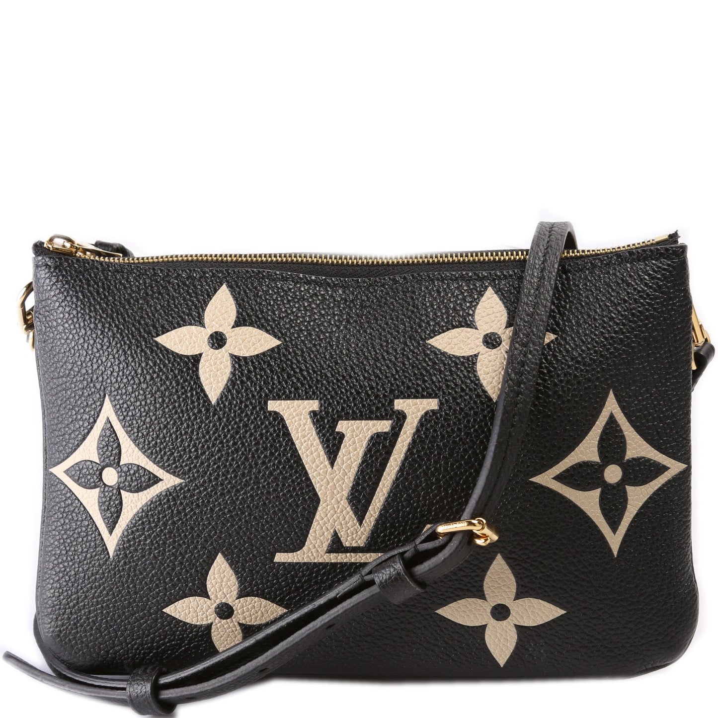 Louis Vuitton Double Zip Pochette Bicolor Empreinte Clutch Bag