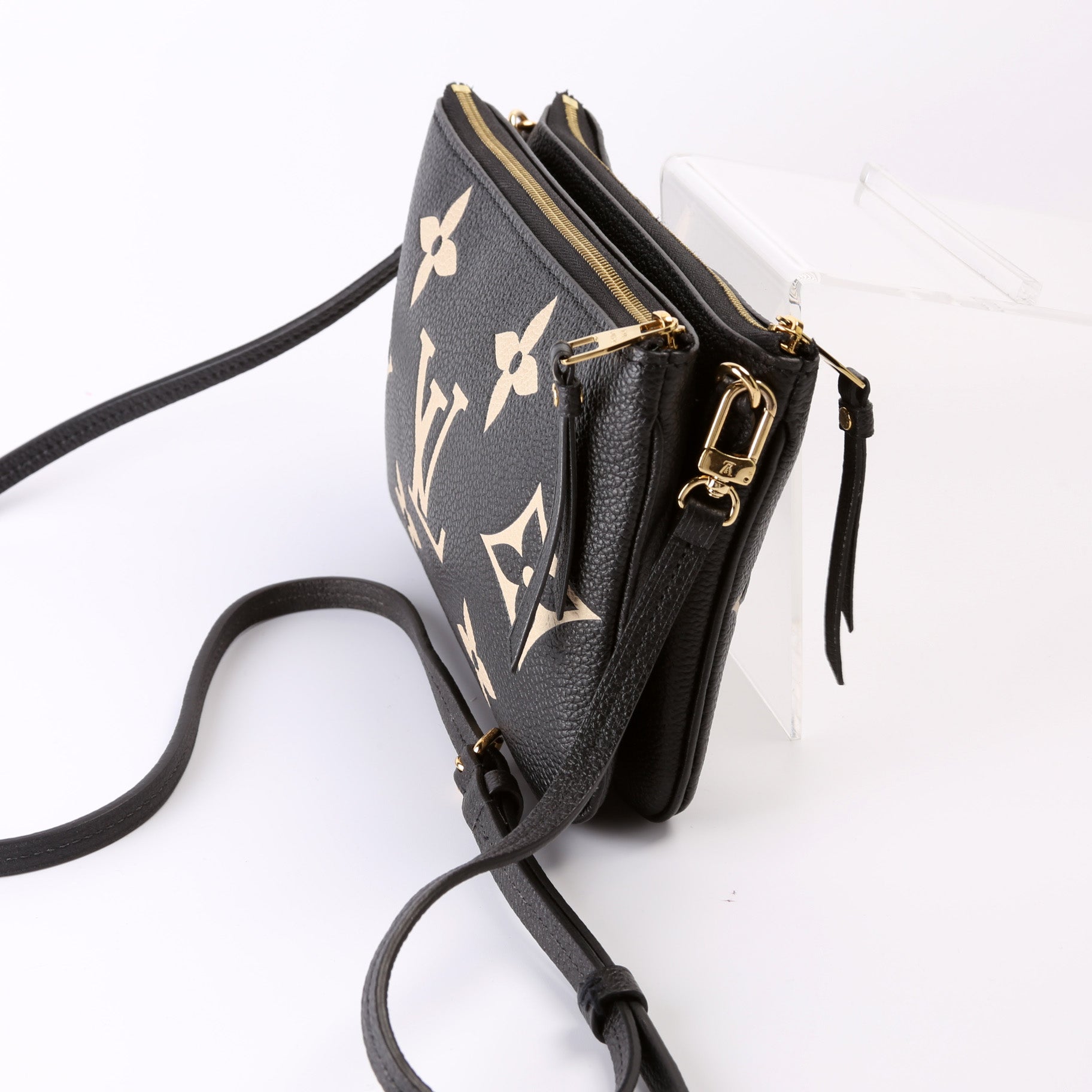 Louis Vuitton Double Zip Pochette Bicolor Empreinte Clutch Bag