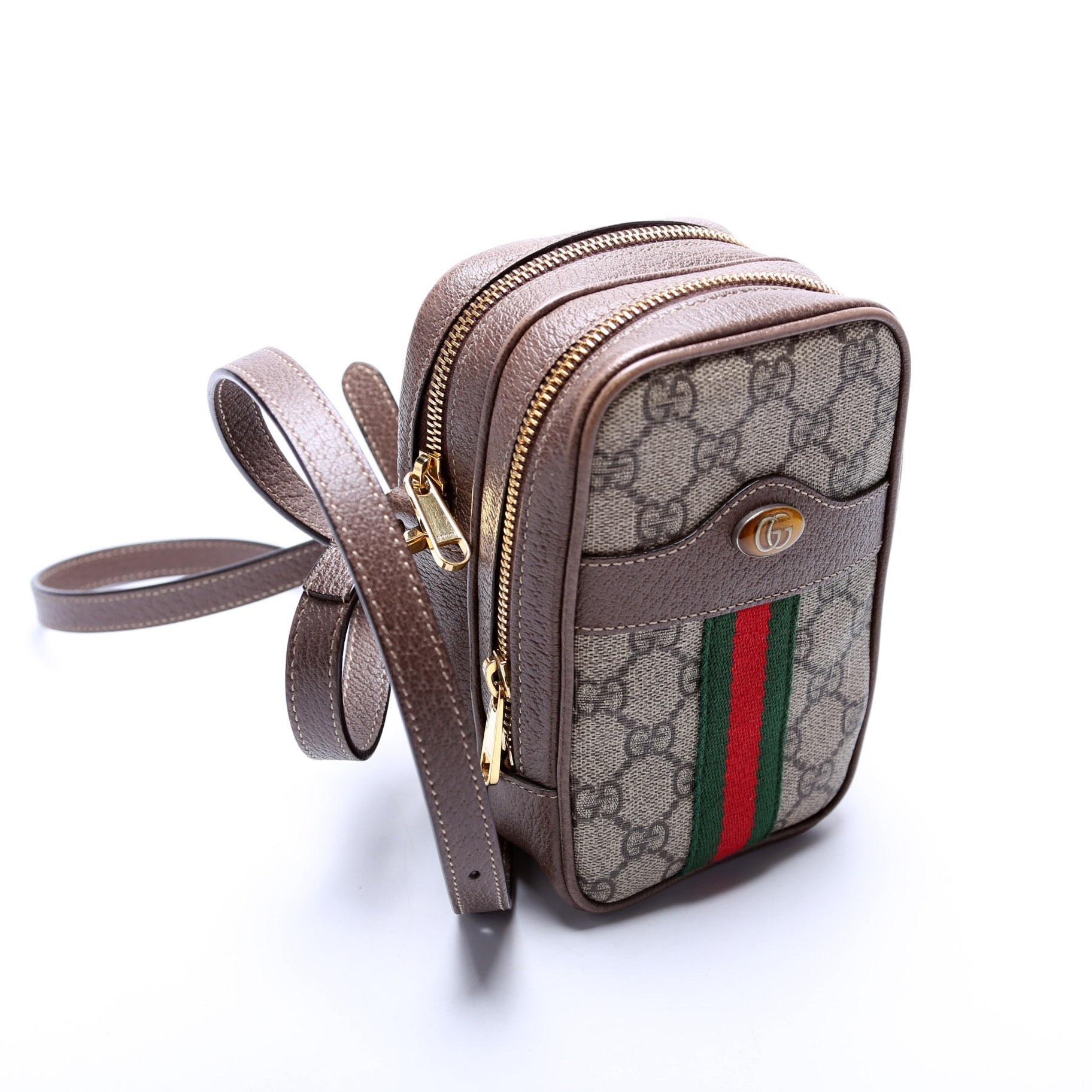 Gucci Ophidia GG Supreme Double Zip Travel Bag Zip 2