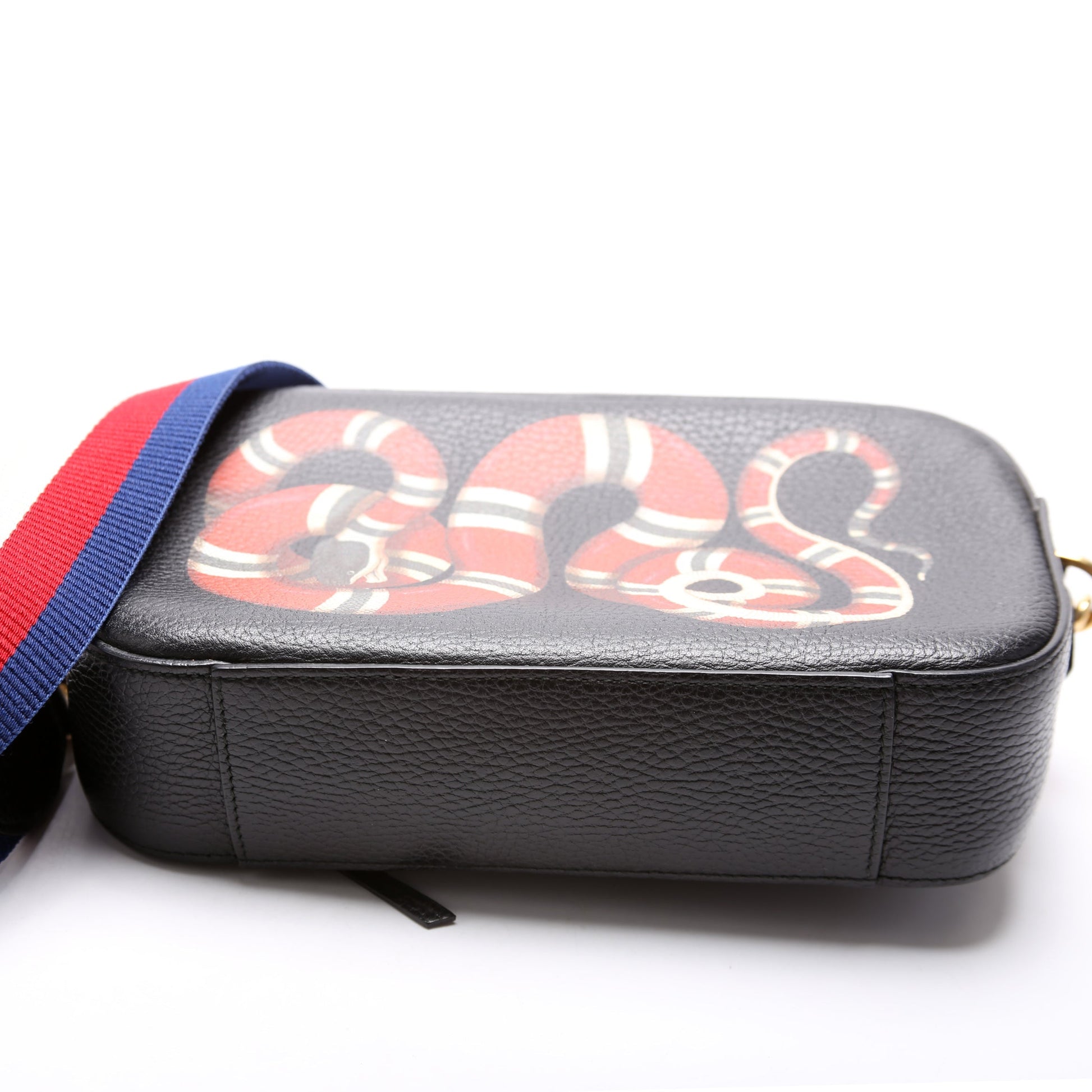 Gucci Snake Messenger Leather Travel Bag