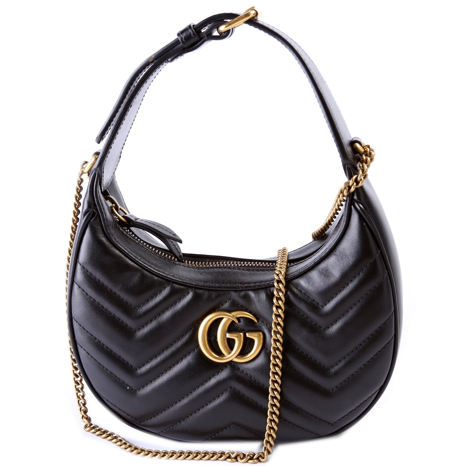 Gucci GG Marmont Half-Moon Mini Travel Bag
