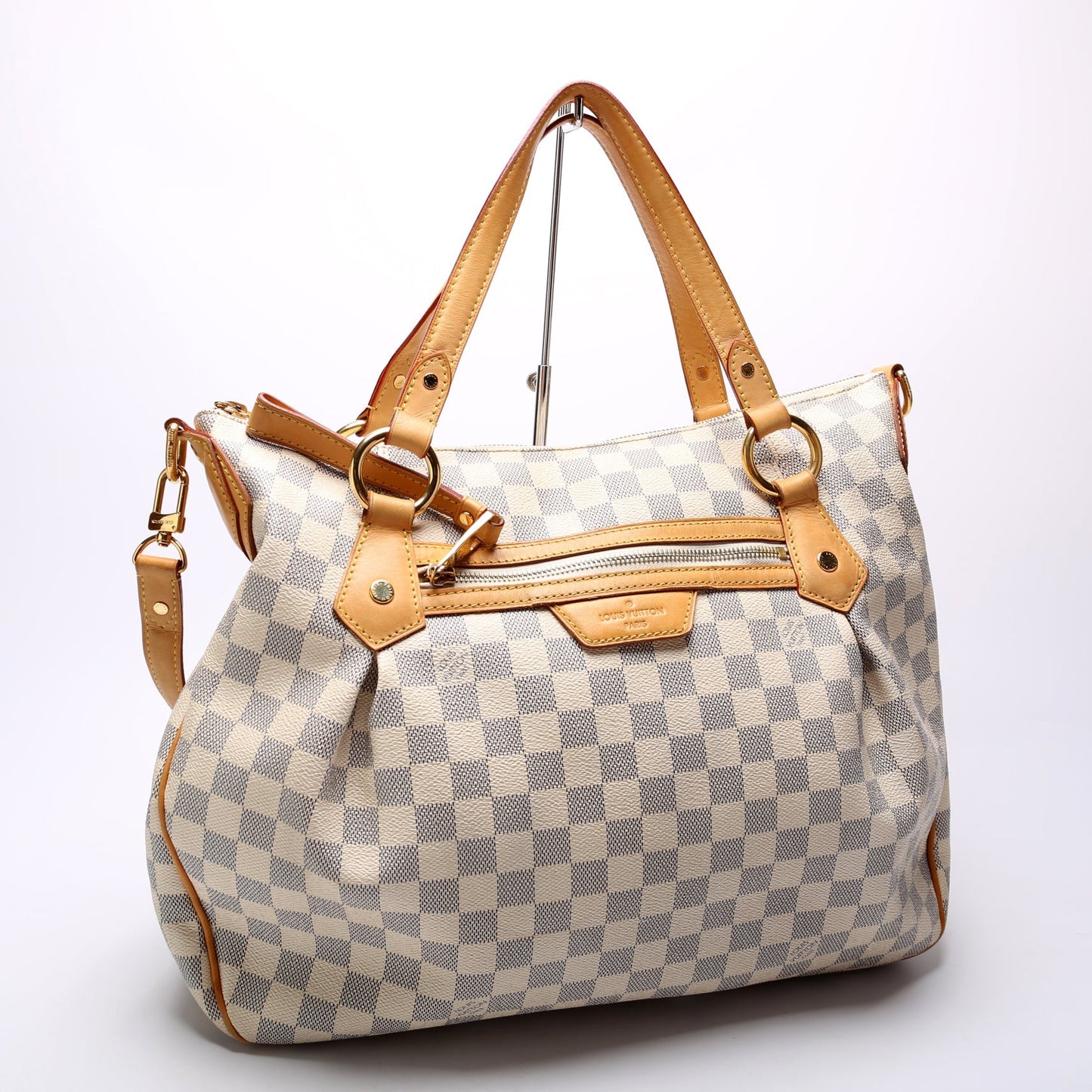 Louis Vuitton Evora MM Azur Damier Handbag Azur 7