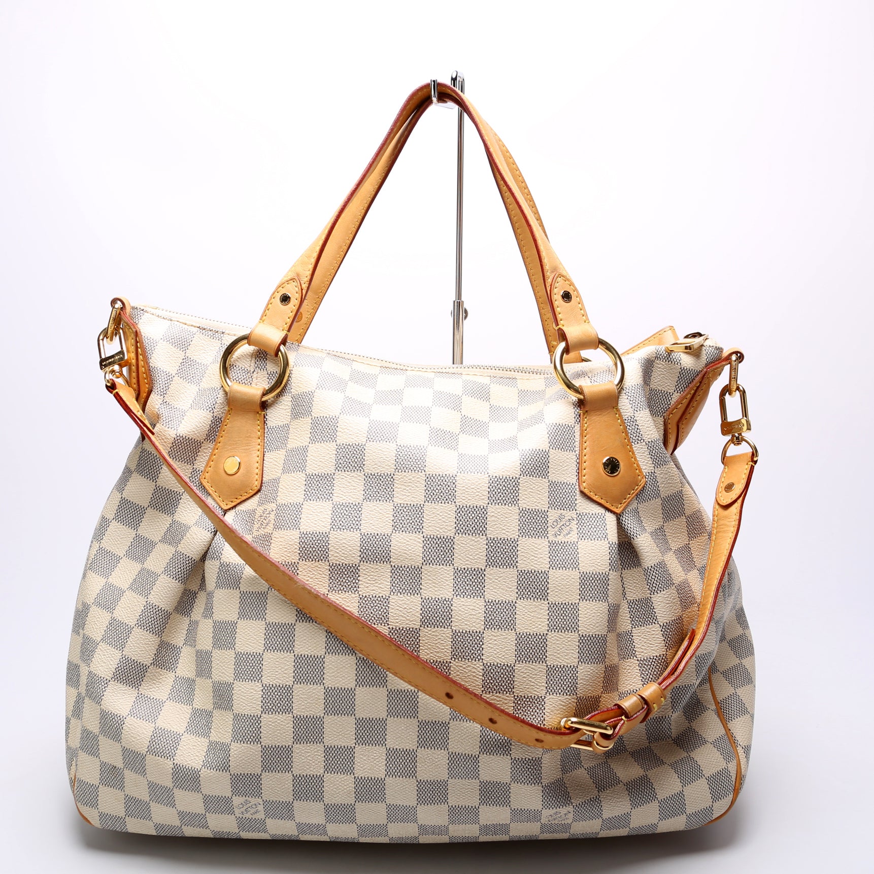 Louis Vuitton Evora MM Azur Damier Handbag Azur 7