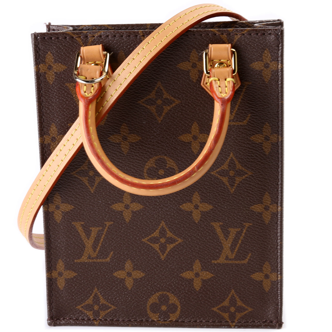 Louis Vuitton Petit Sac Plat Monogram Handbag