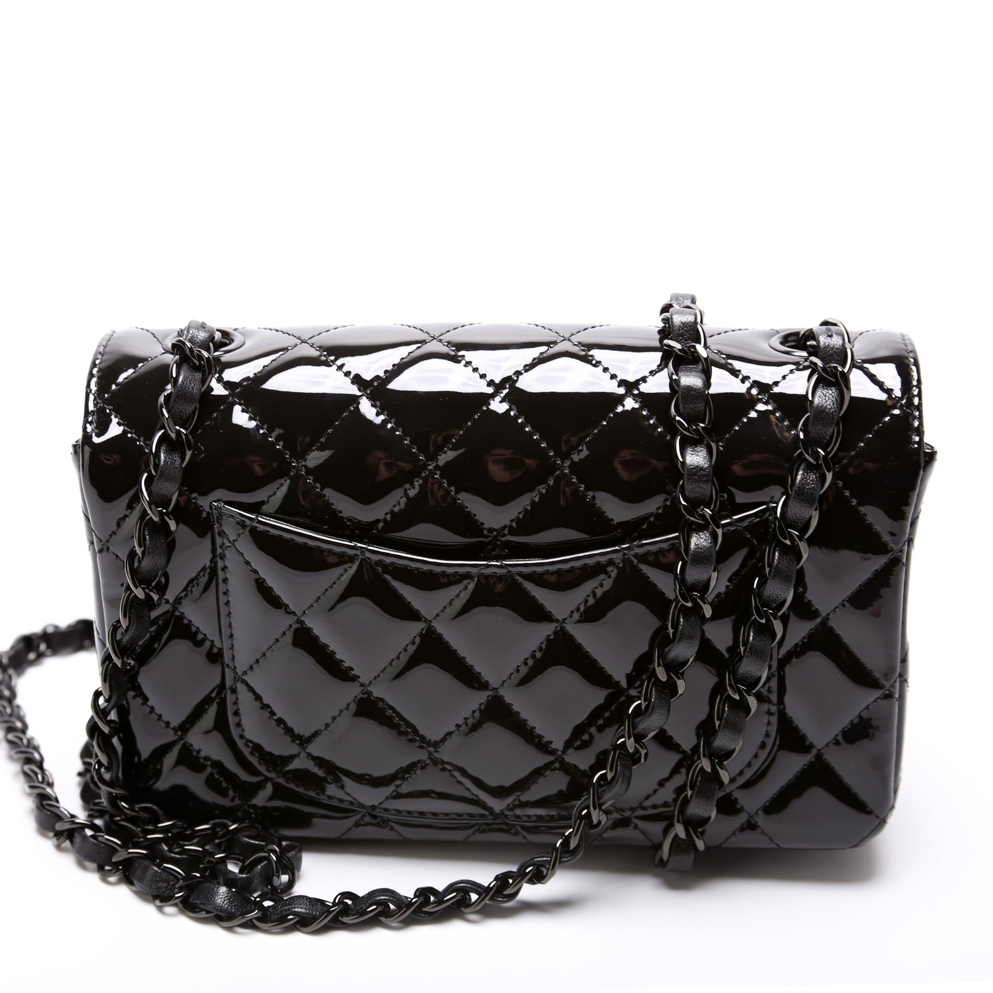 Chanel Classic Flap Rectangle Patent 32M+ Mini Bag