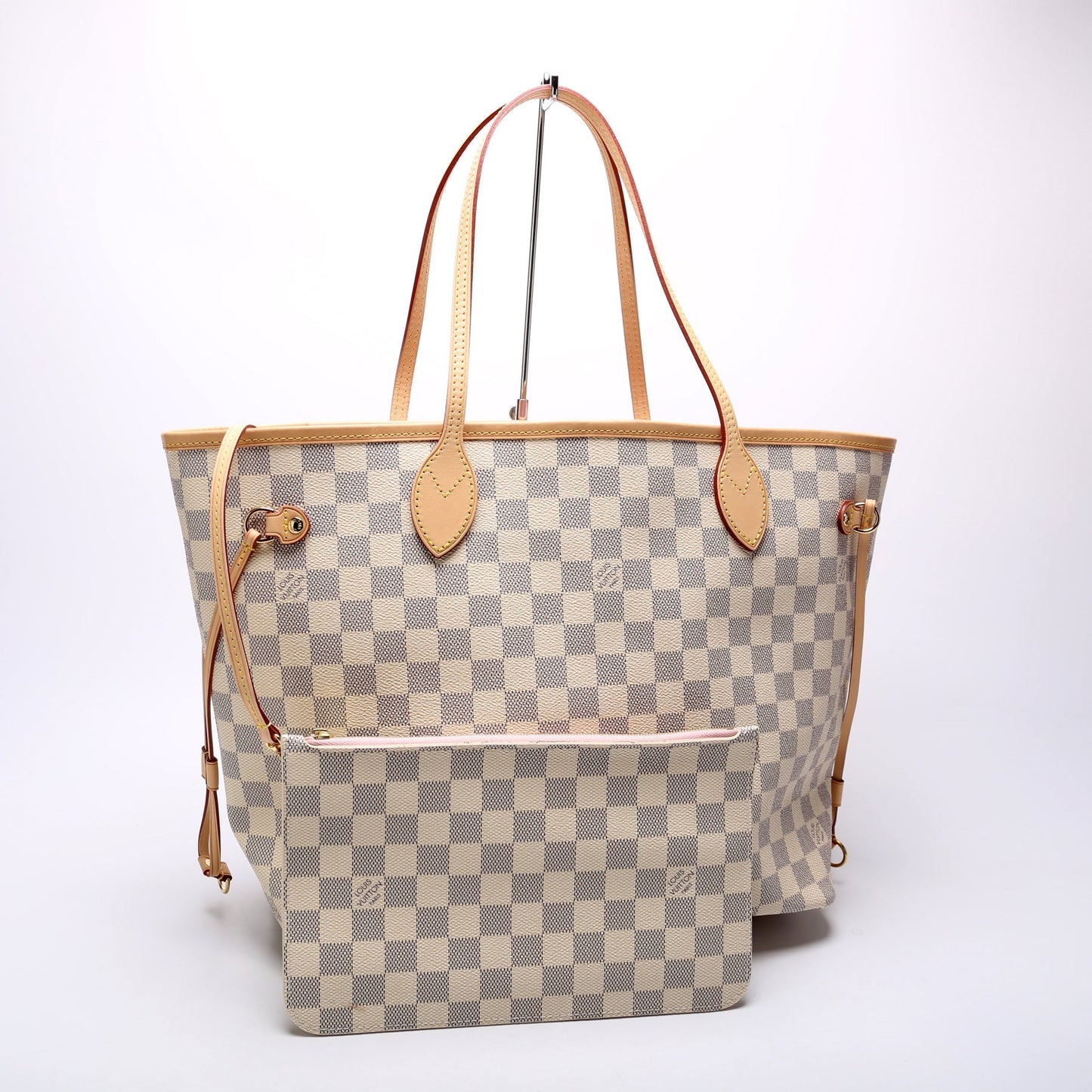 Louis Vuitton Neverfull W MM Azur Damier Wallet Case Azur 12