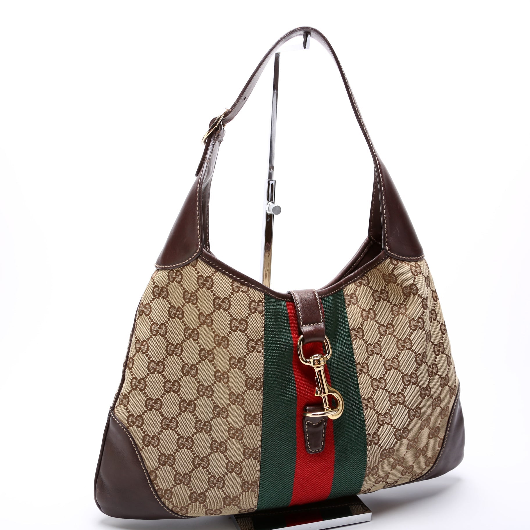 Gucci Web Jackie O Bouvier Shoulder Bag