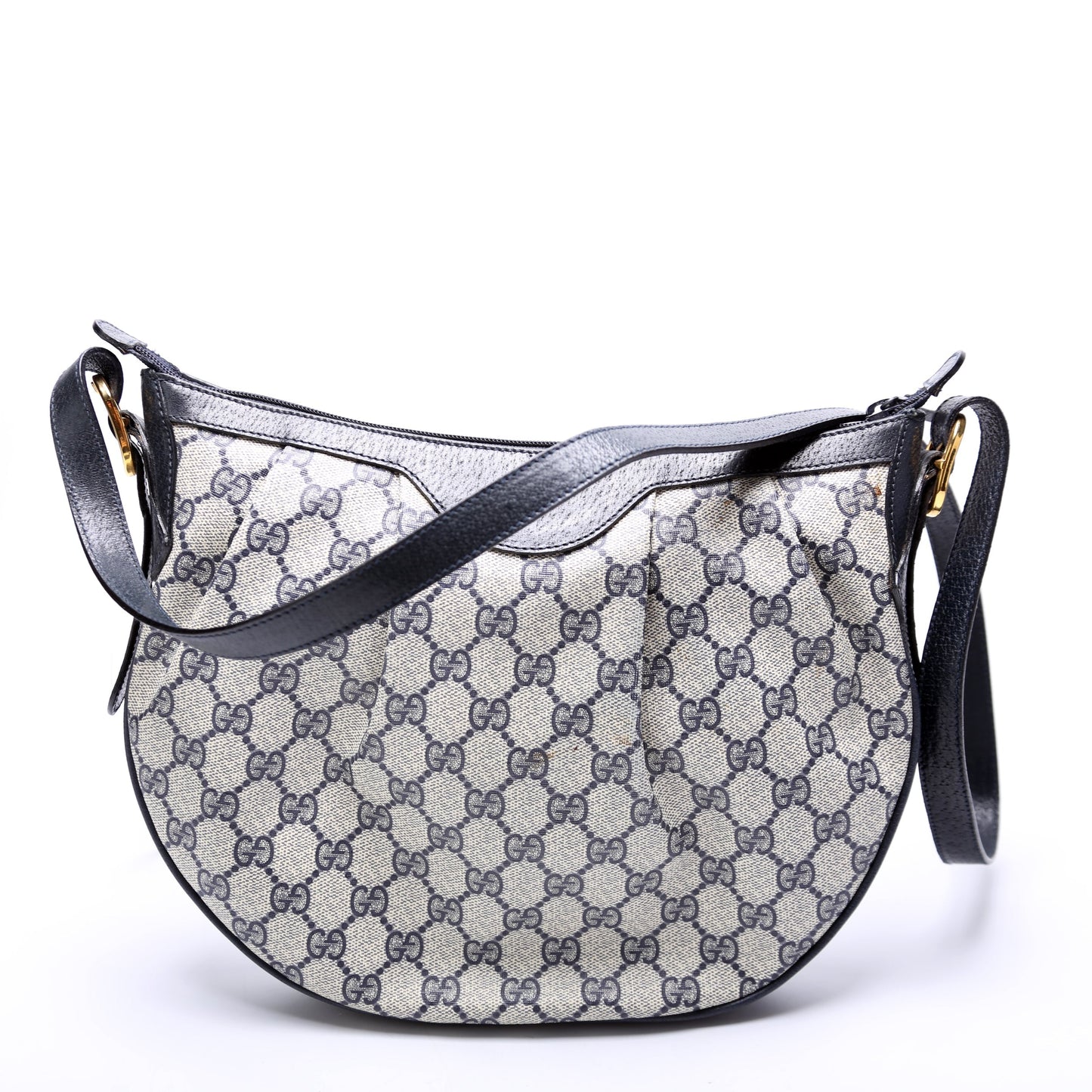 Gucci 41.02.058 GG Supreme Pleated Shoulder Bag