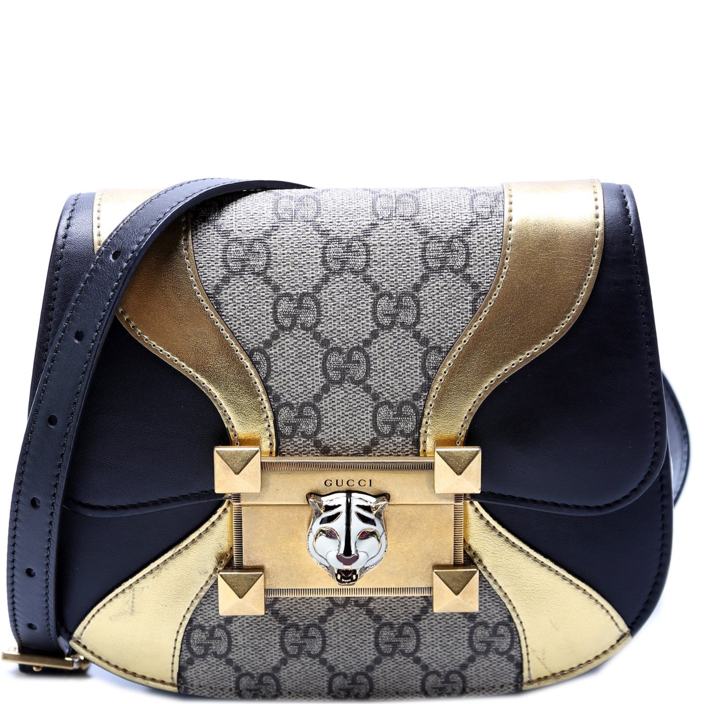 Gucci GG Supreme Osiride Calfskin Shoulder Bag